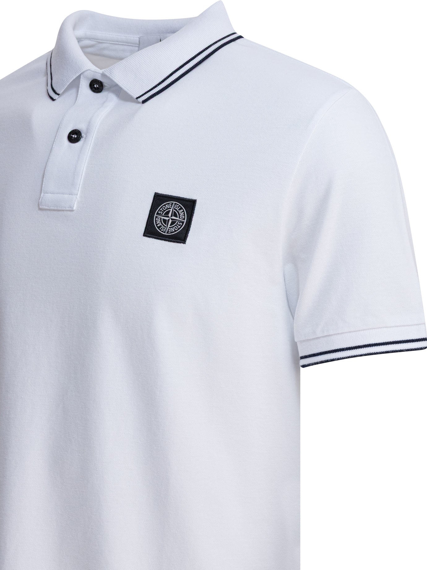 Stone Island Organic Cotton And Elastane Pique Polo Shirt - 4