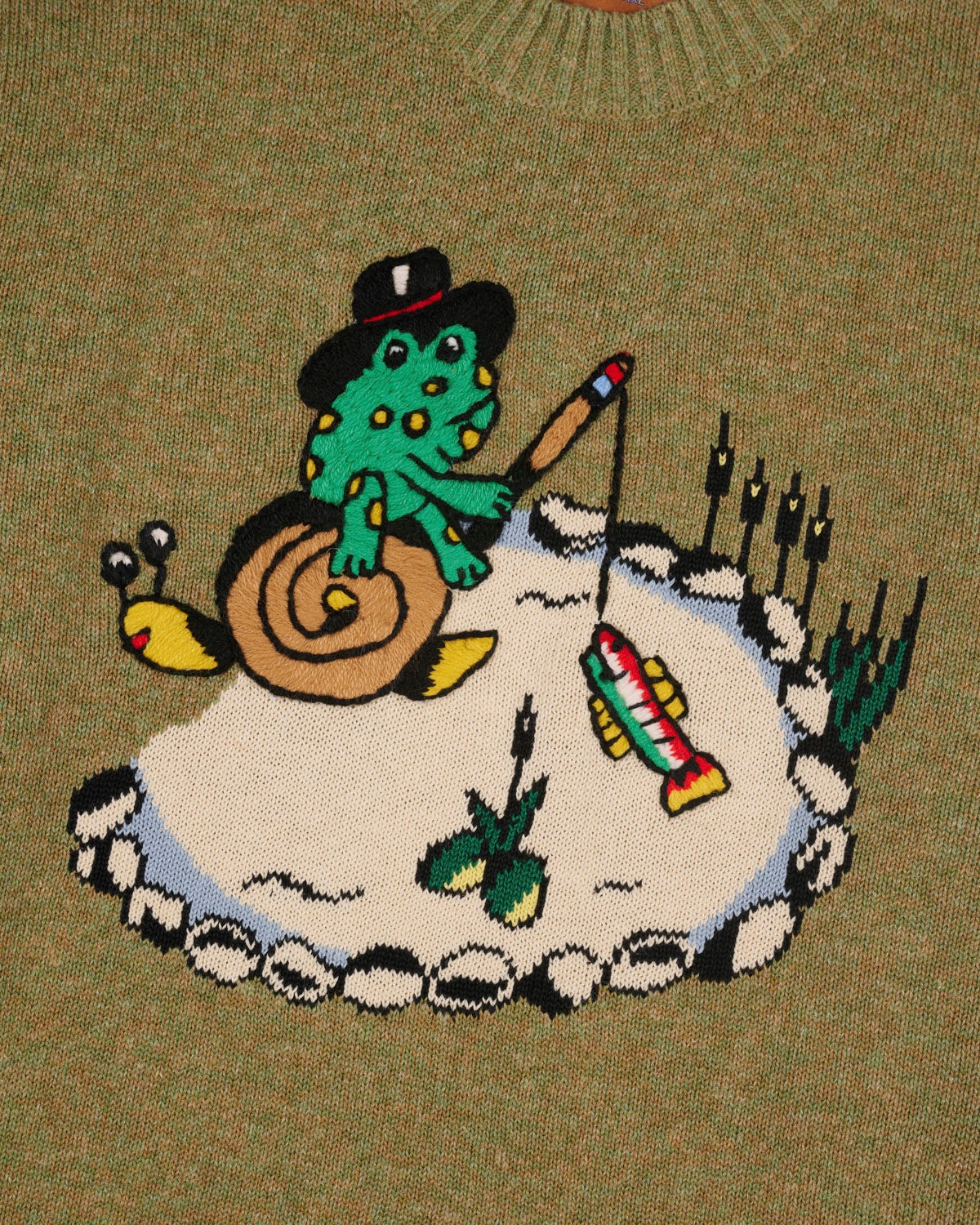 Brain Dead x South2 West8 Short Sleeve Sweater - Moss - 2