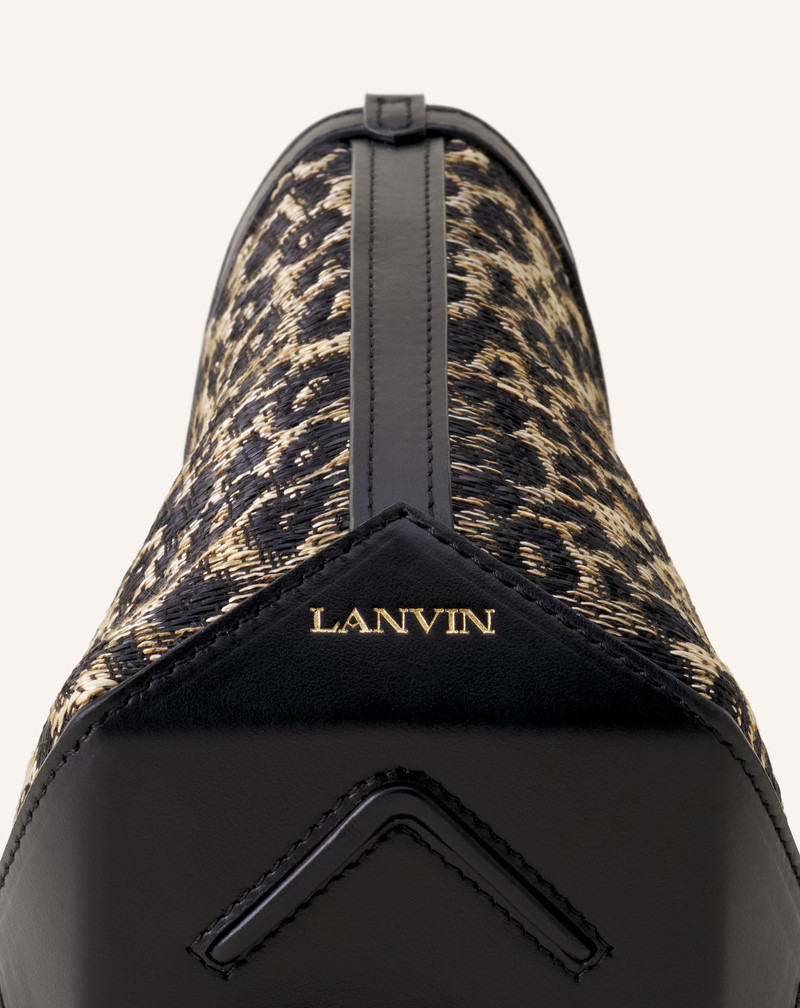 BEIGE CATCH BY LANVIN SMALL RAFFIA BUCKET BAG 9