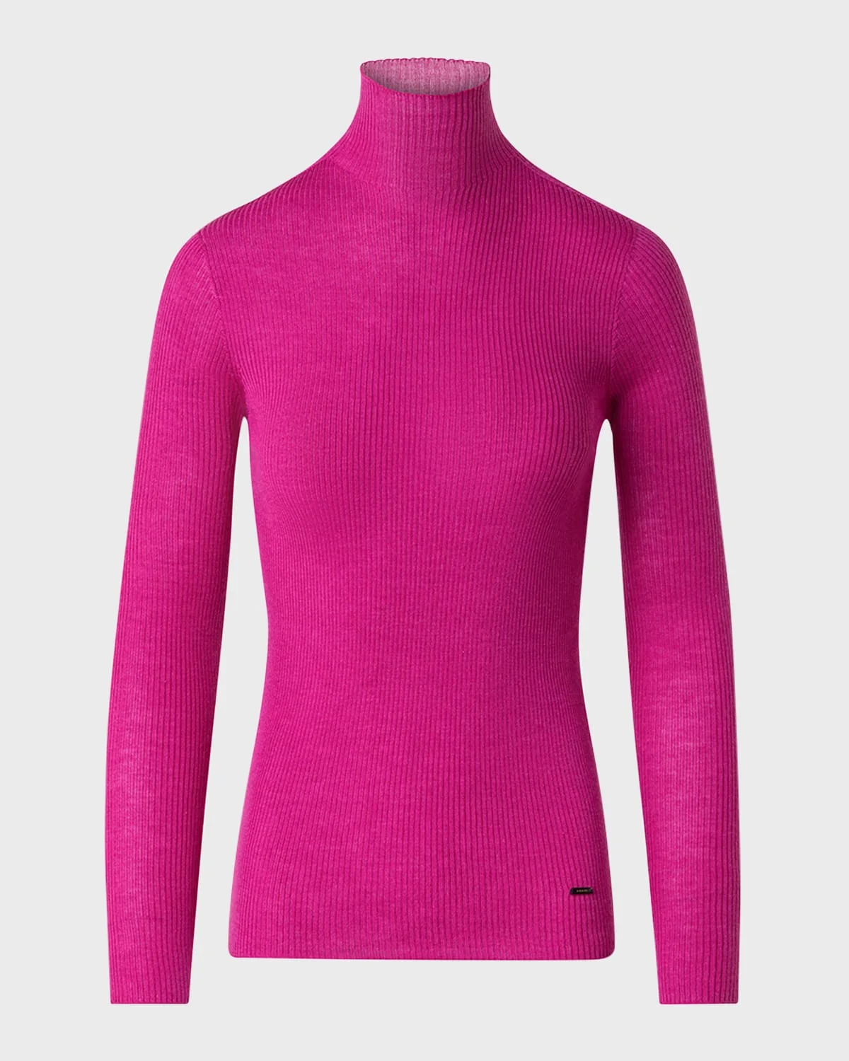 Cashmere-Blend Fine Ribbed Knit Top - 1