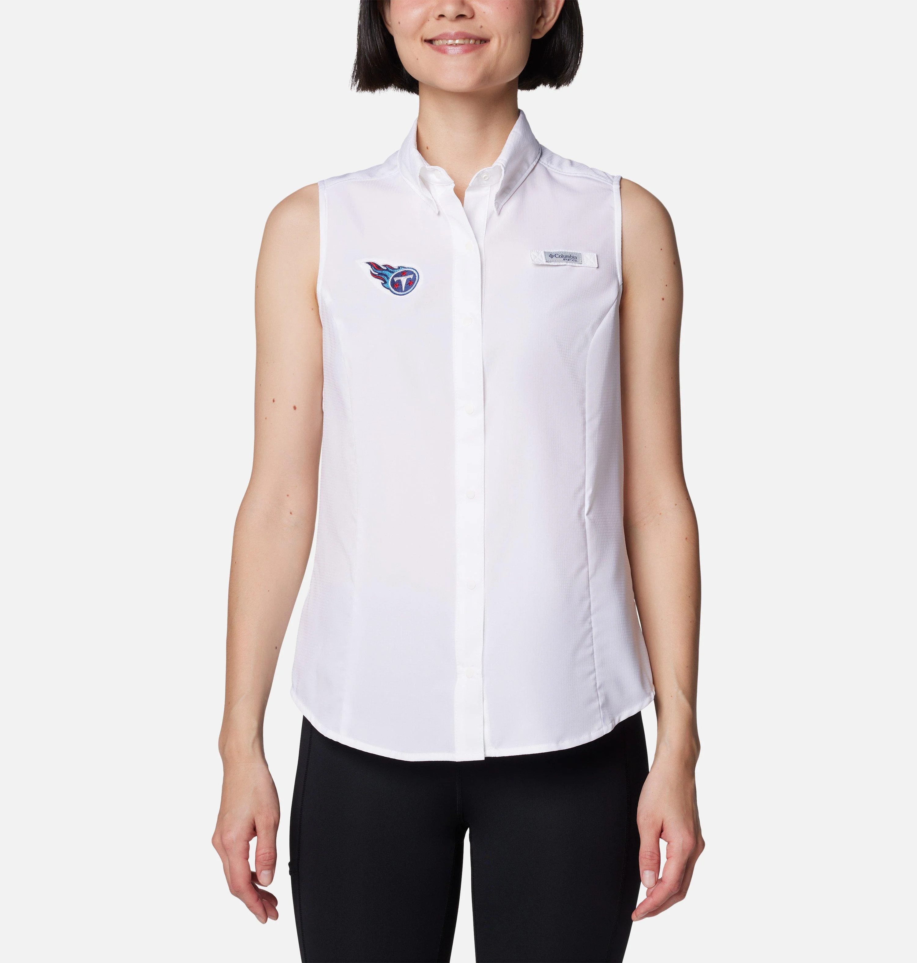 Women's PFG Tamiami Sleeveless Shirt - Tennessee Titans - 1