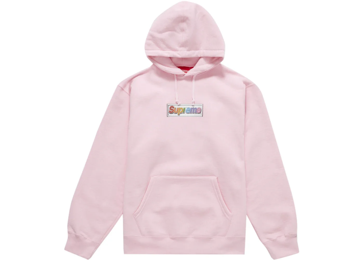 Supreme Supreme Bling Box Logo Hooded Sweatshirt Light Pink 