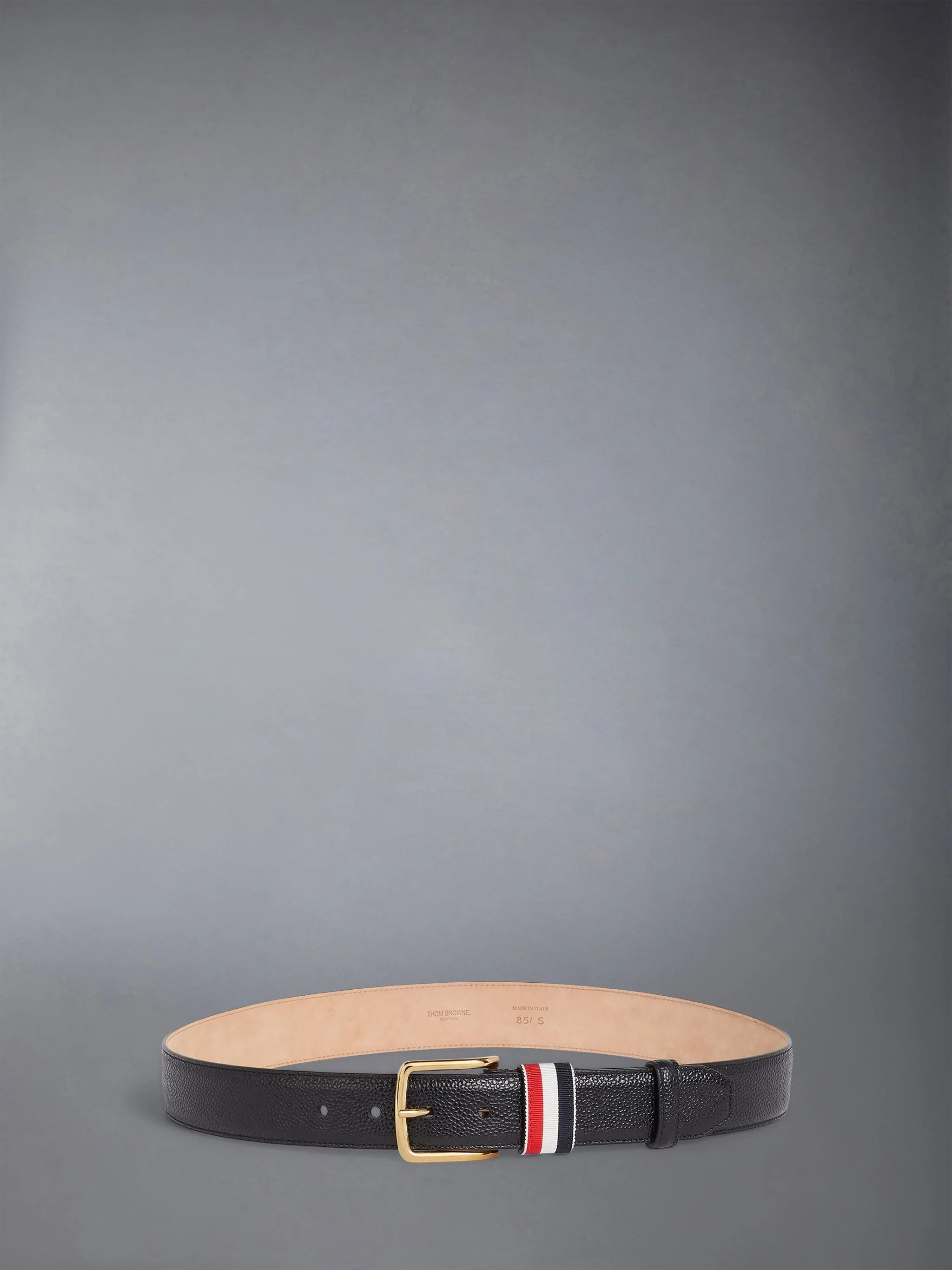 PEBBLE GRAIN STRIPED LOOP 35MM BELT - 1