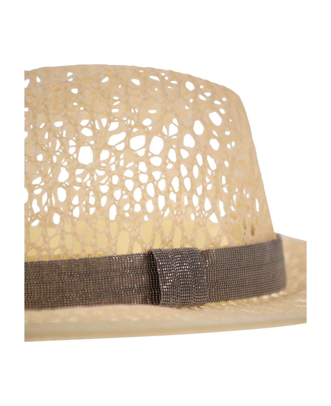 ハット BRUNELLO CUCINELLI Straw hat with Precious Band Brunello Cucinelli Straw Hat With Precious Band | italist