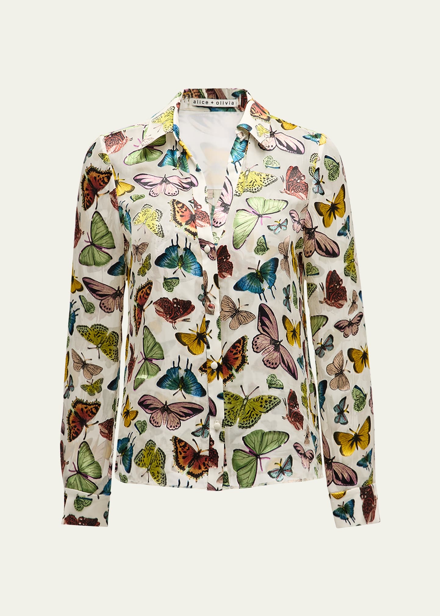 Eloise Boundless Butterfly Button-Front Blouse - 1