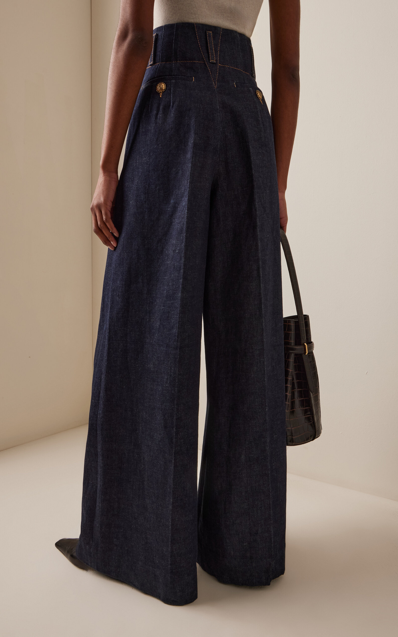 Hypnotic Denim Tailored Cotton Blend Pant dark wash - 4