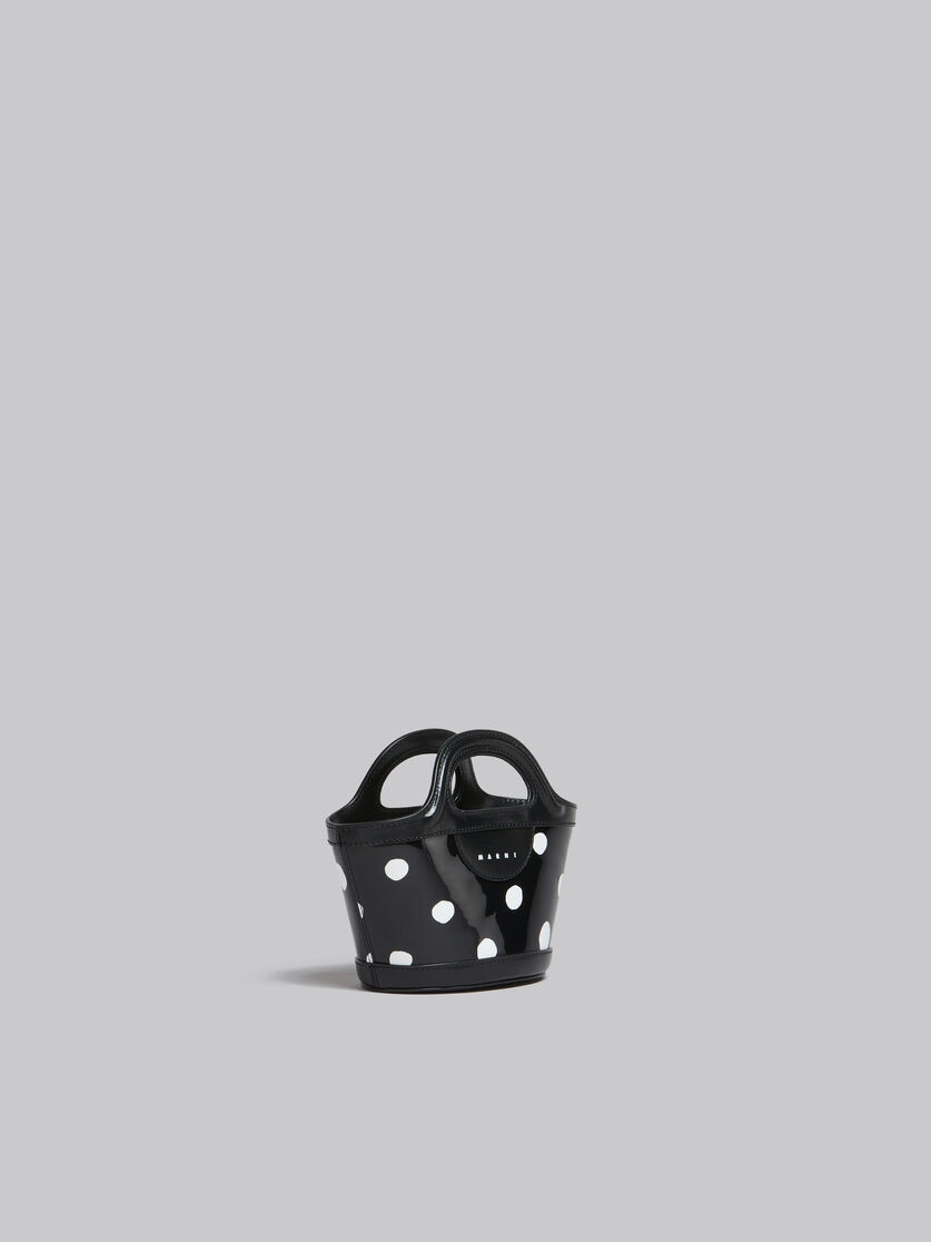 BLACK AND WHITE POLKA-DOT PATENT LEATHER TROPICALIA MICRO BAG 6