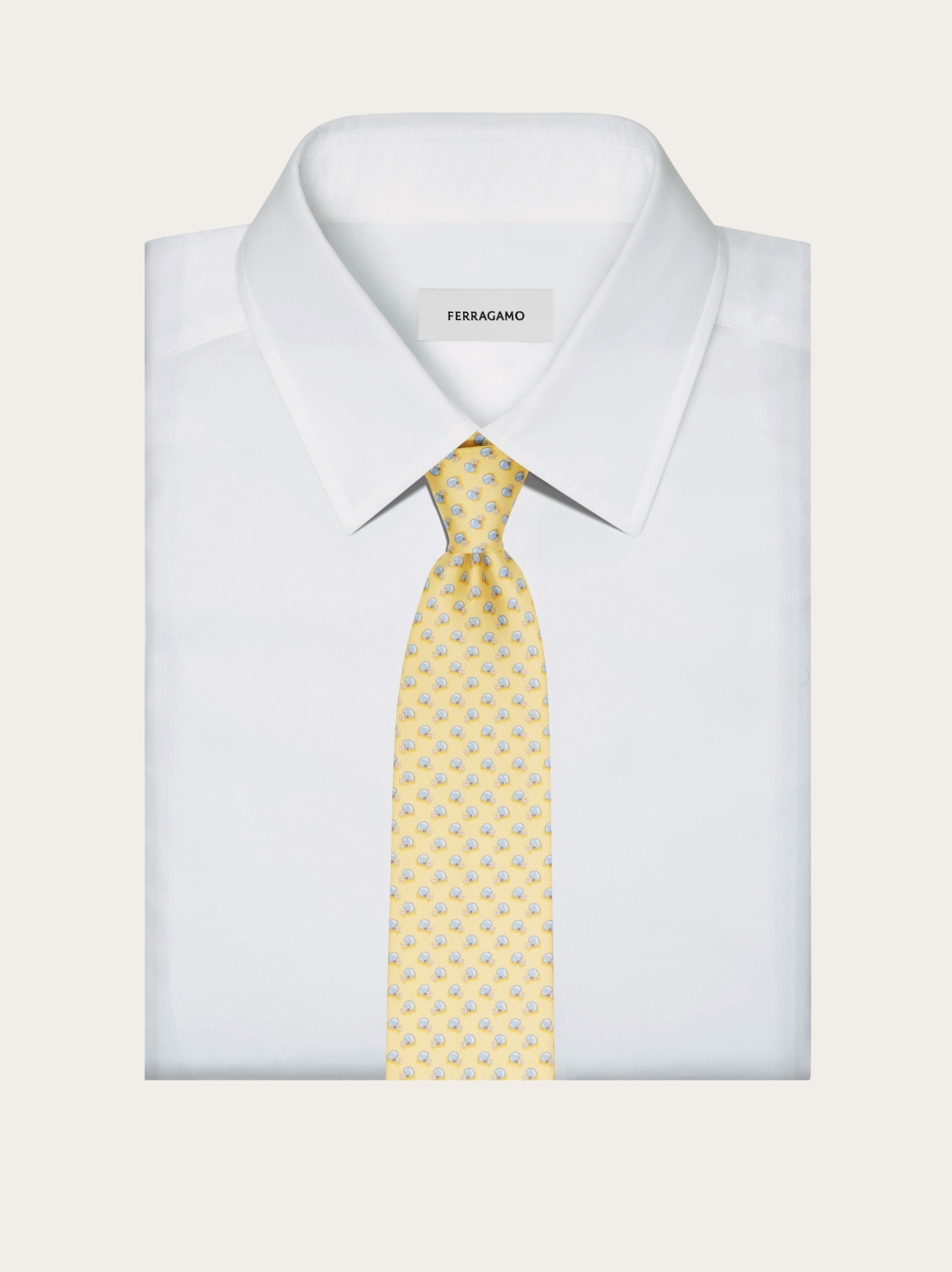 Football print silk tie - 4