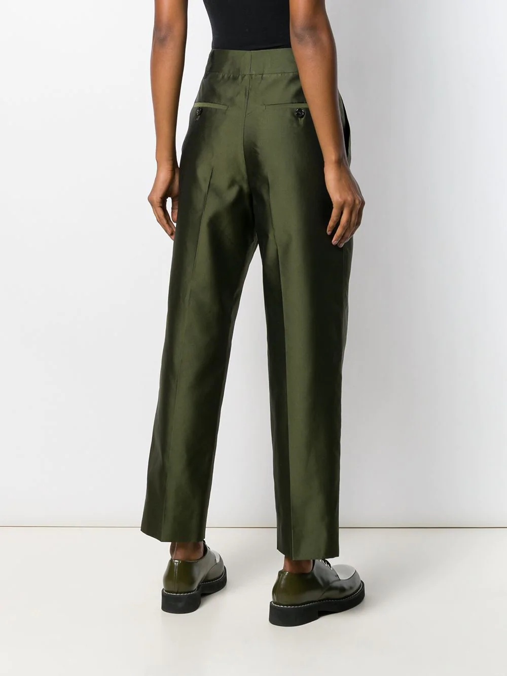 pleated cropped trousers - 4