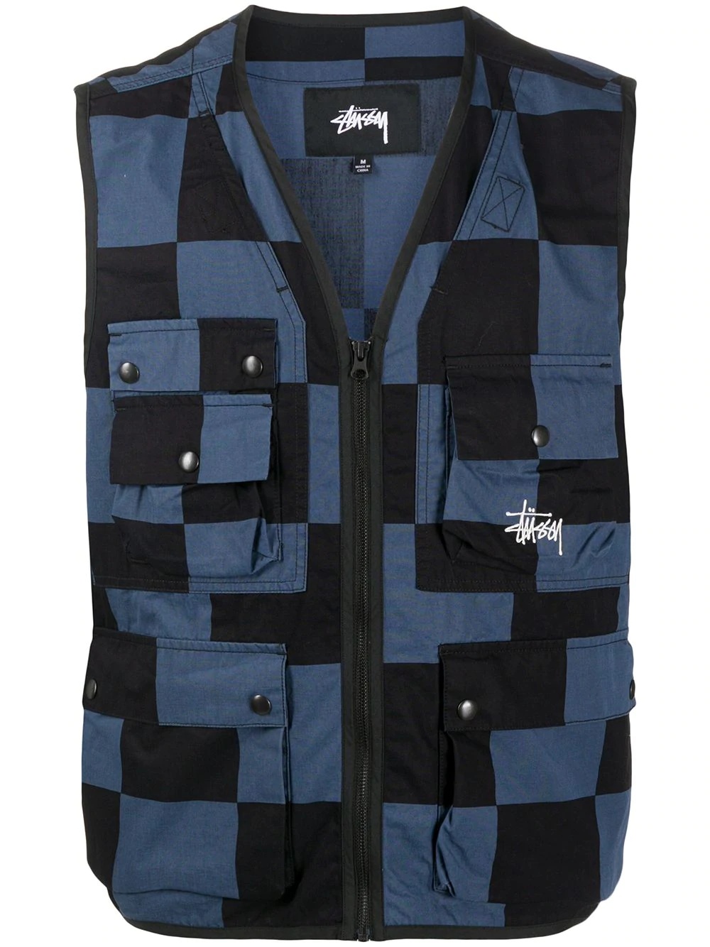 checked utility gilet - 1