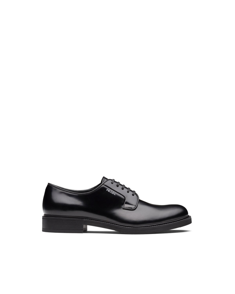 Prada Brushed leather lace-up shoes outlook
