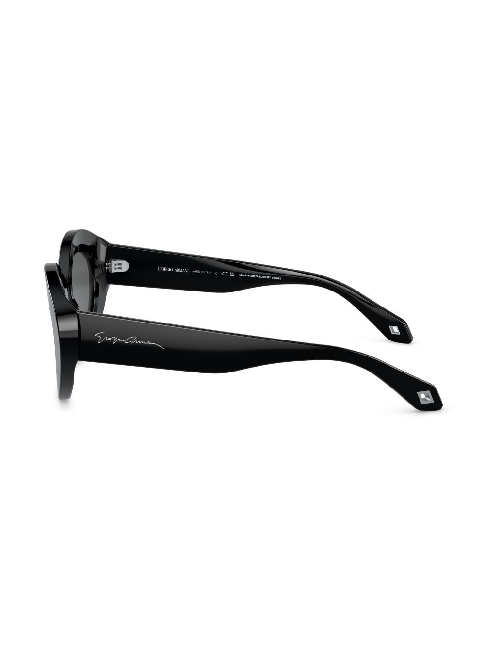 oval-frame tinted-lenses sunglasses - 3