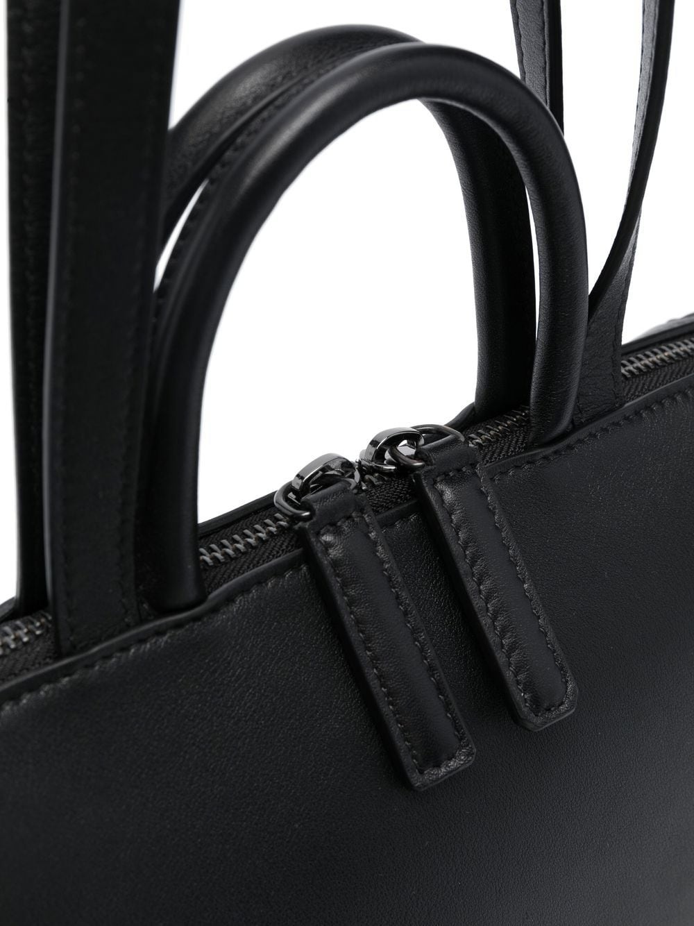 leather embossed-logo shoulder bag - 4