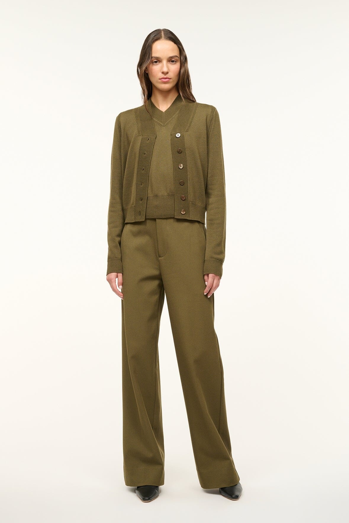 STAUD BAXTER CARDIGAN SERGEANT GREEN - 3