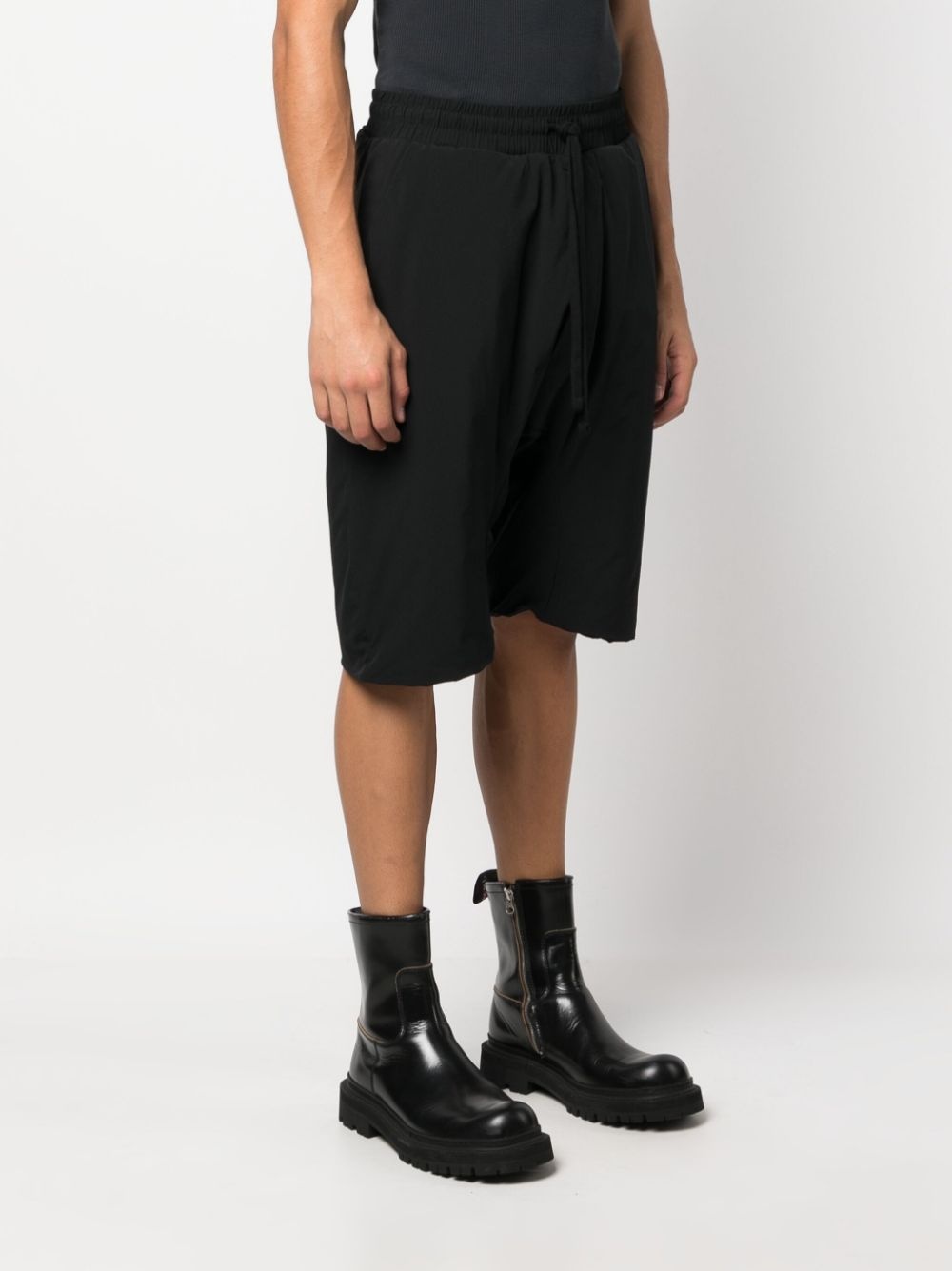 elasticated-waist drop-crotch shorts - 3
