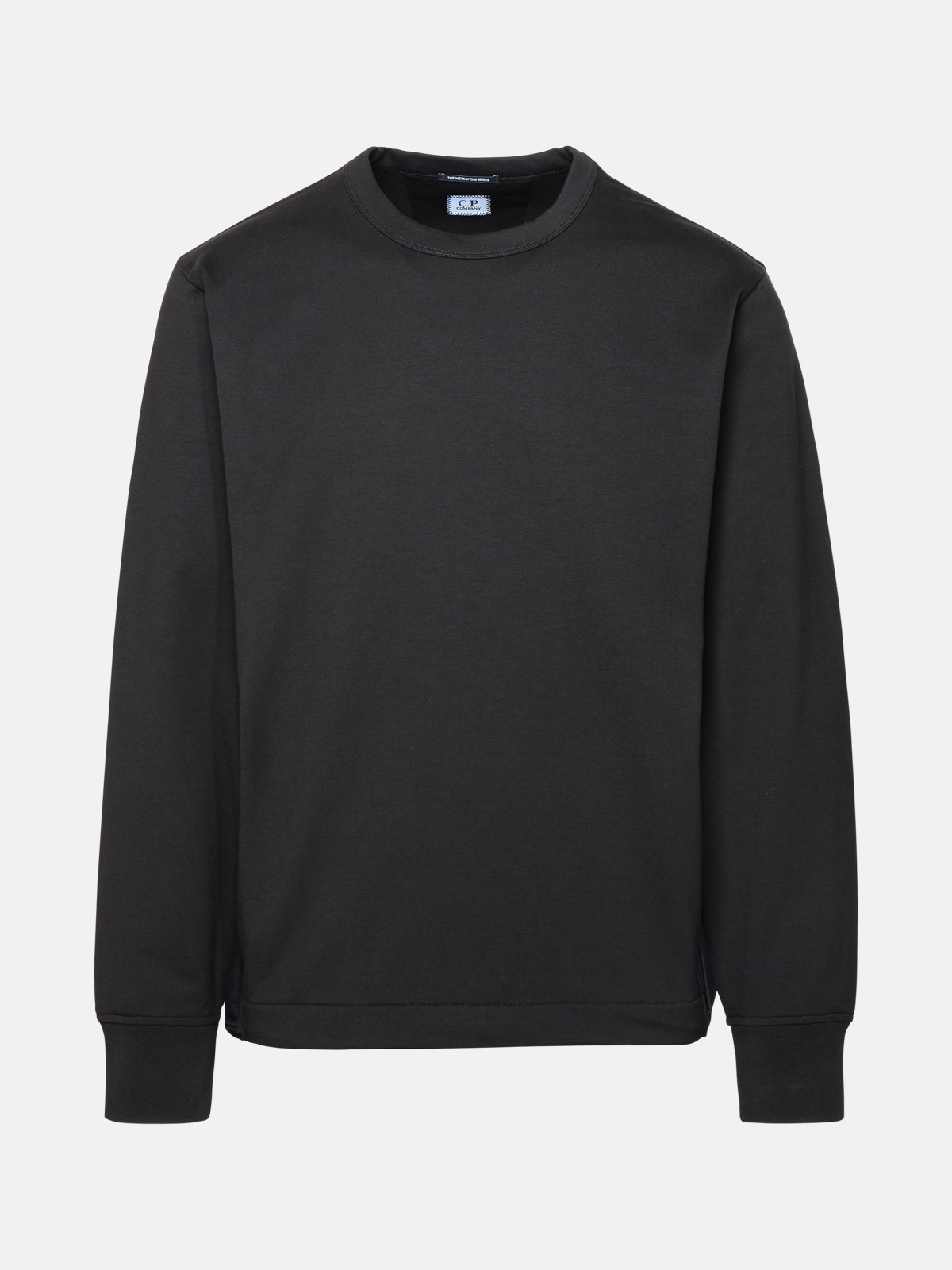 BLACK COTTON BLEND SWEATSHIRT - 1