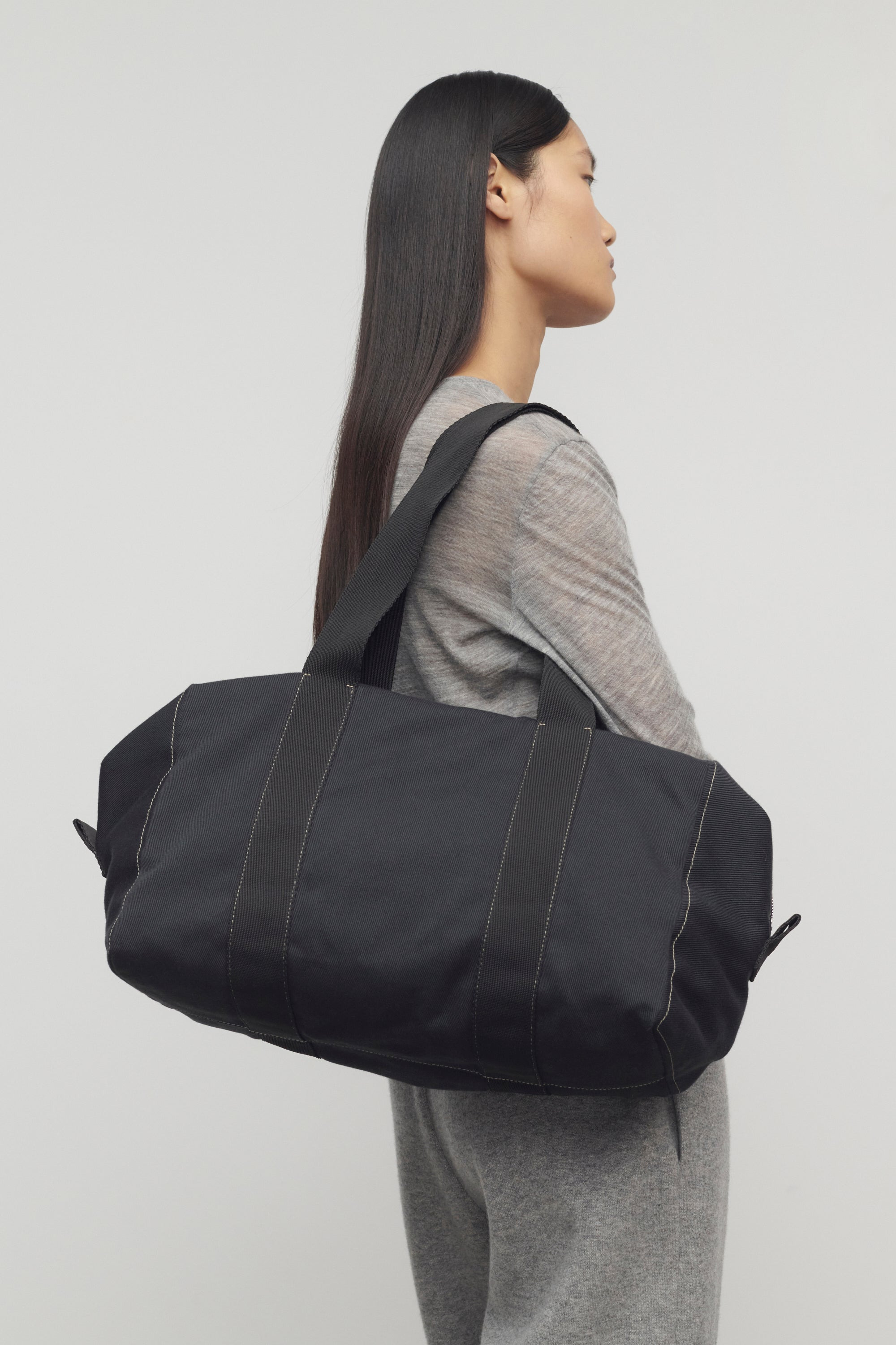 Sisal Duffle Bag in Cotton Canvas - 4