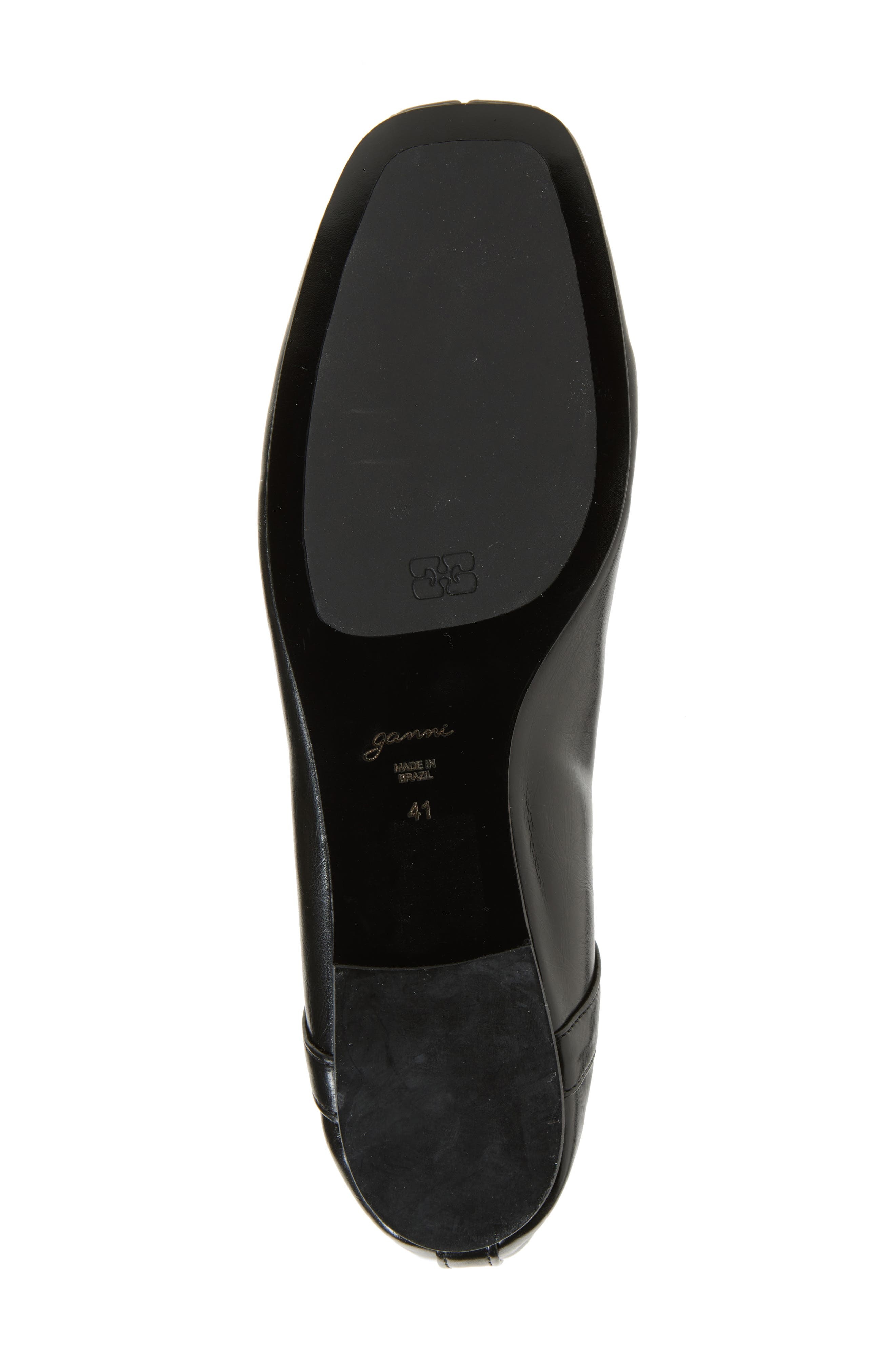 Ganni Ghillie Ballerina Flat in Black at Nordstrom - 6