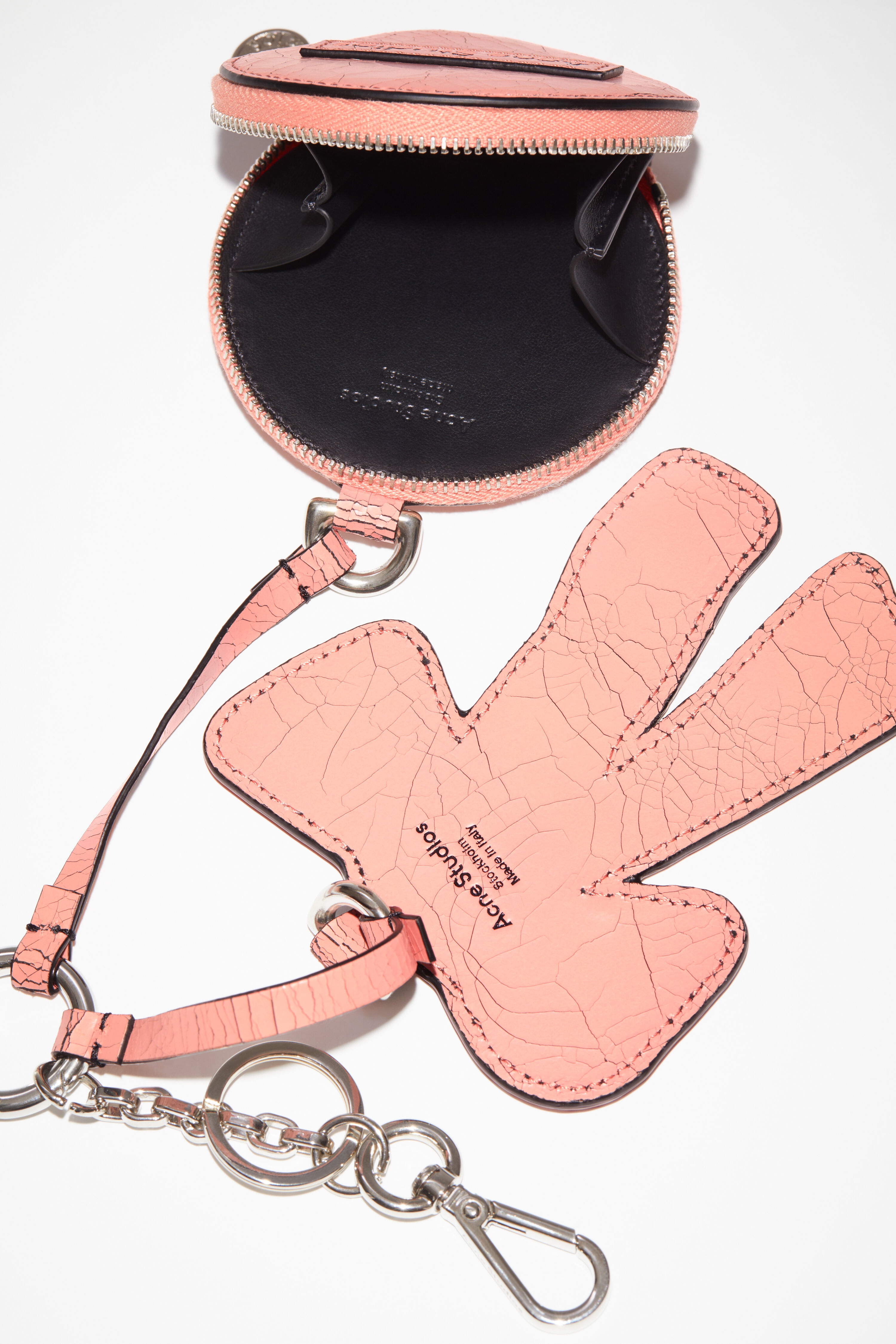 Coin wallet and bow mirror - Salmon pink - 4