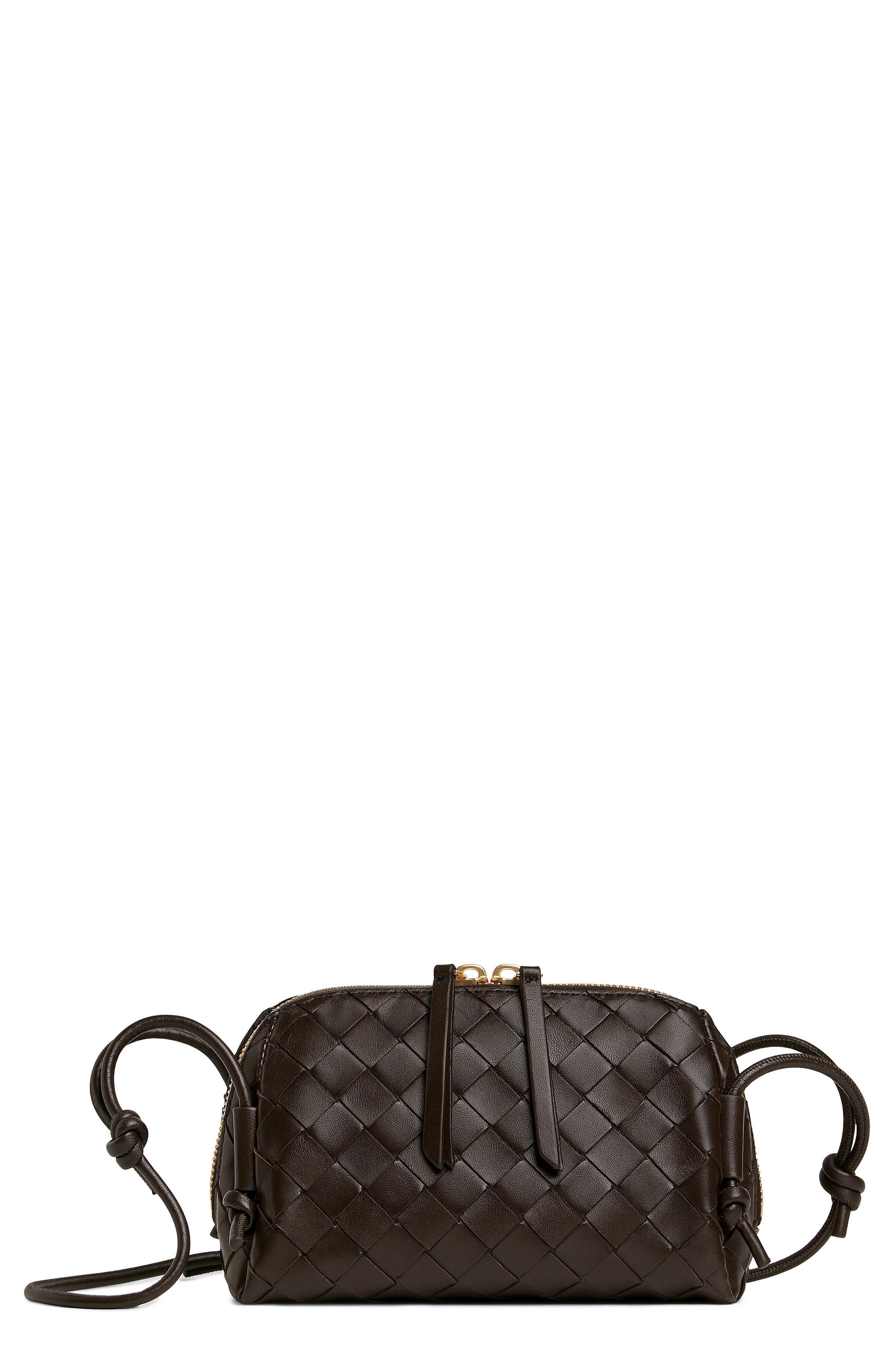 Mini Concert Intrecciato Leather Crossbody Bag - 1