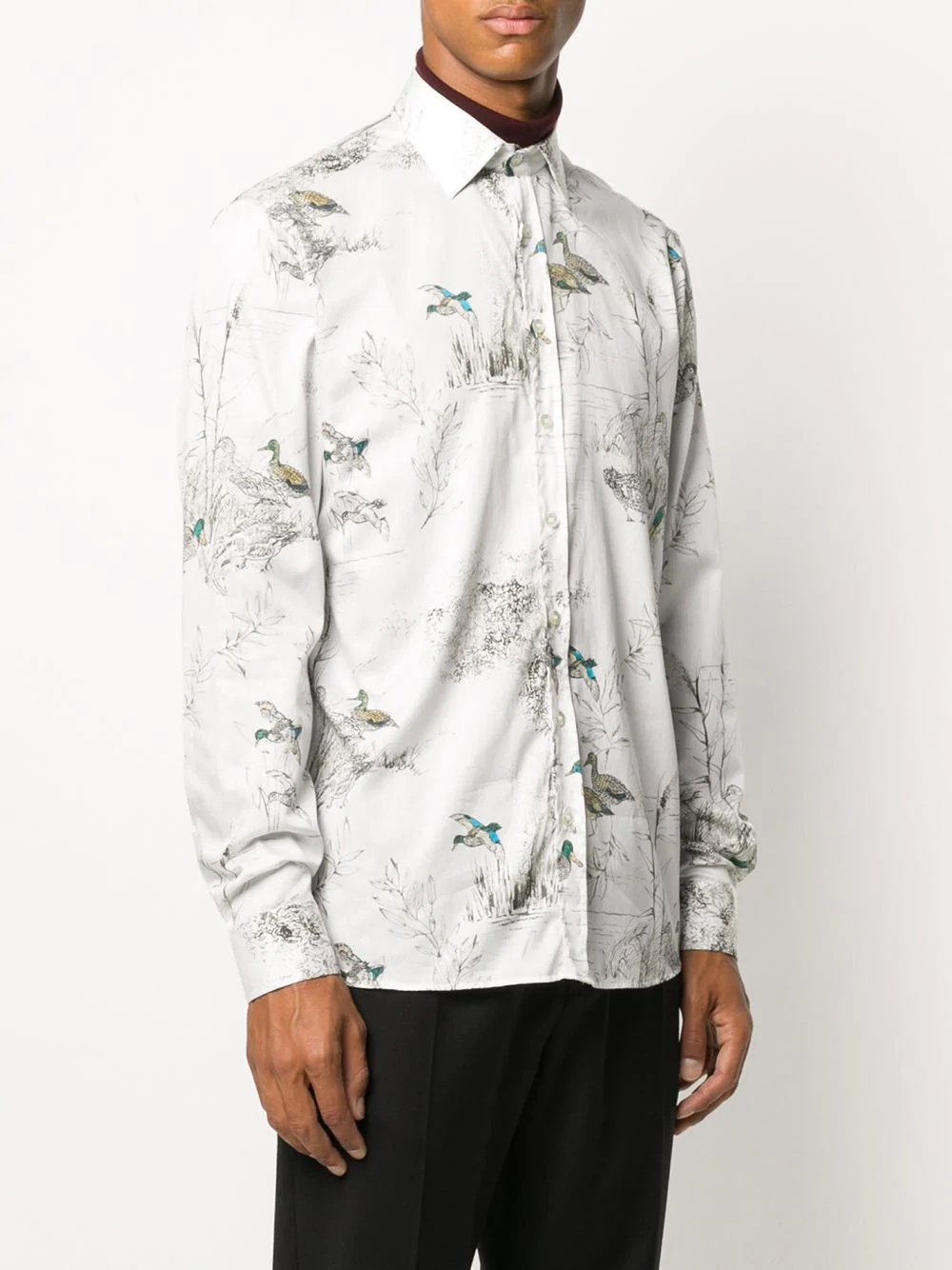 duck print tailored shirt - 3