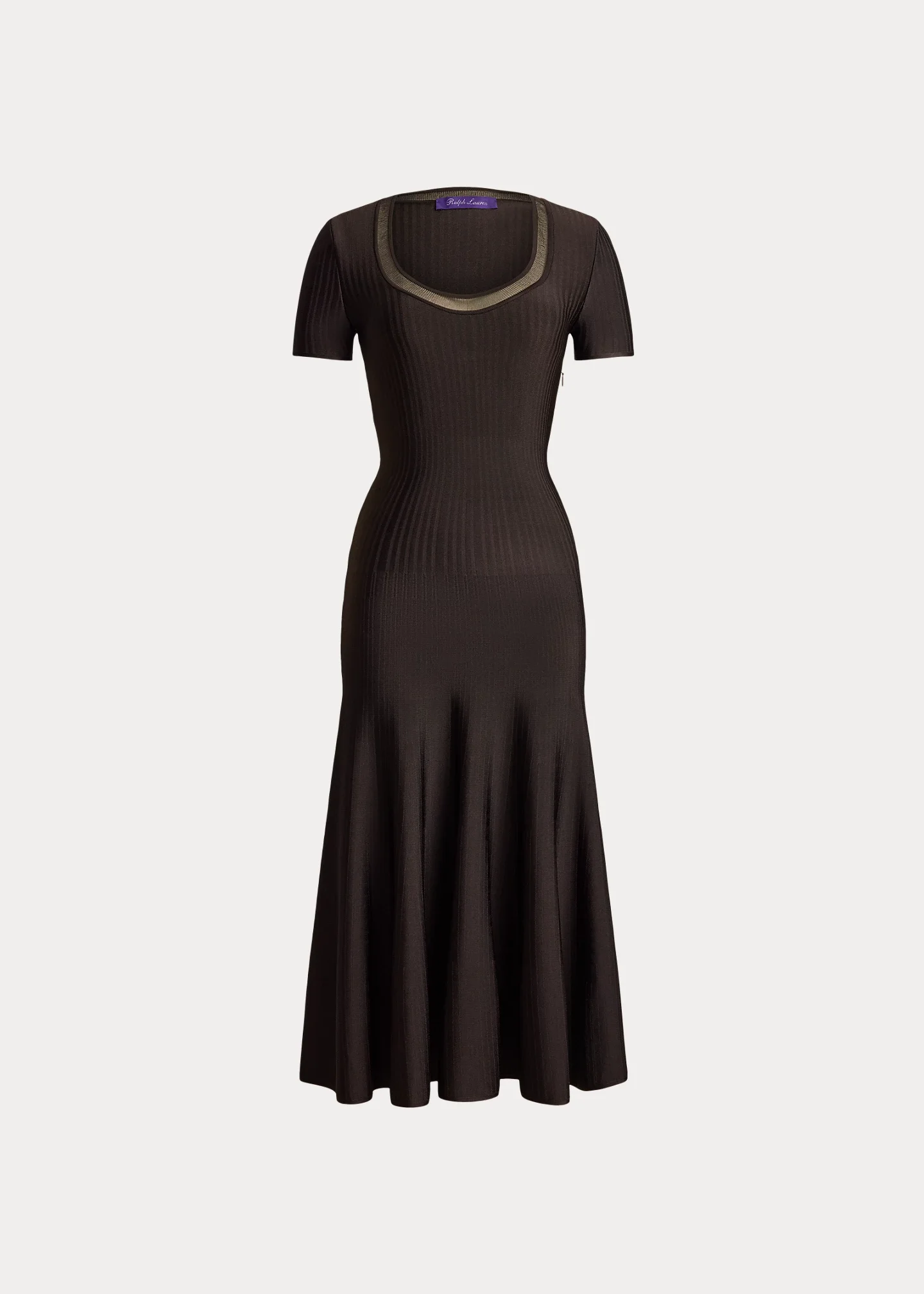 Gwenn Sheer-Trim Sweater Day Dress - 1