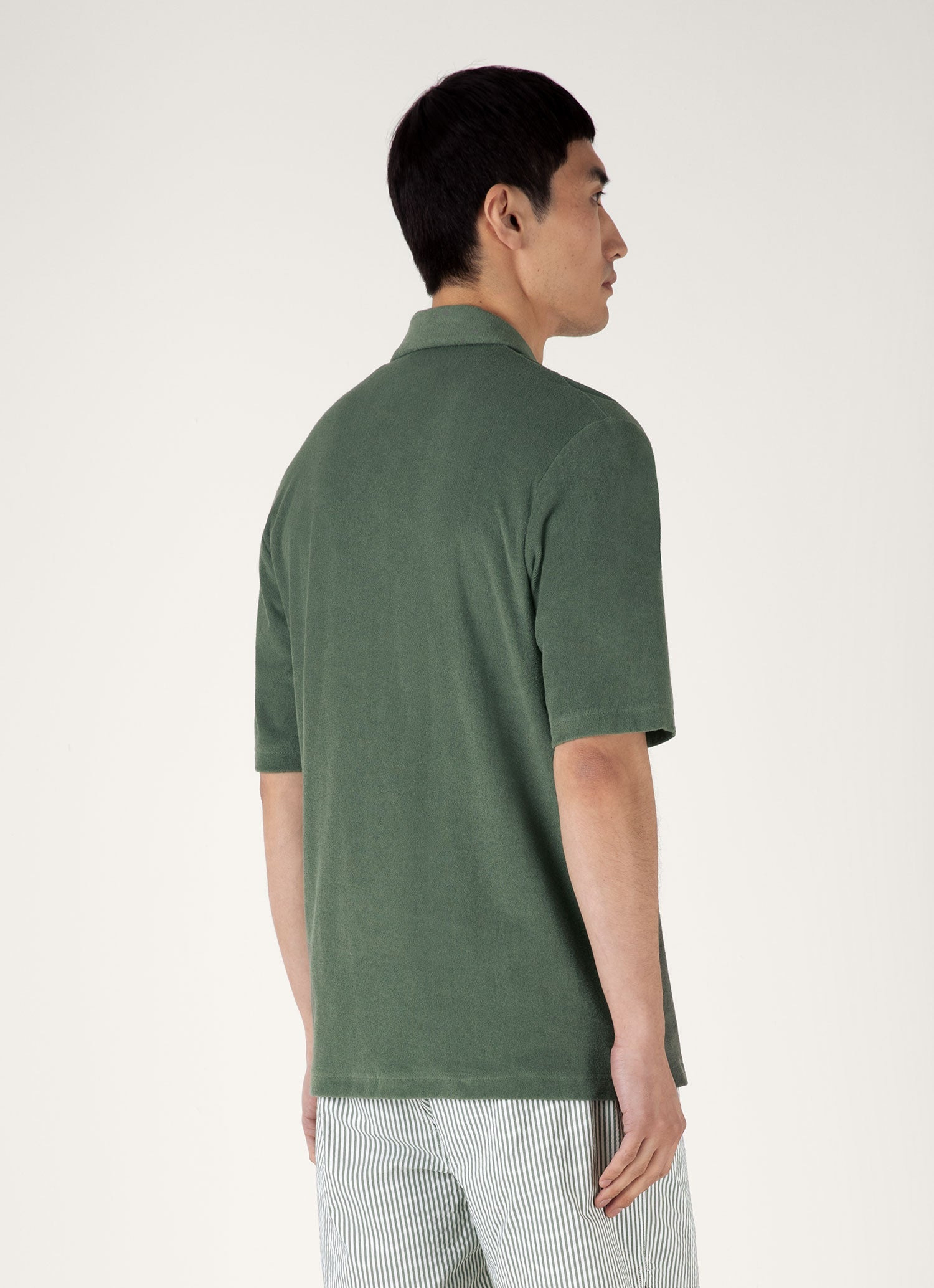 Towelling Camp Collar Shirt - 5