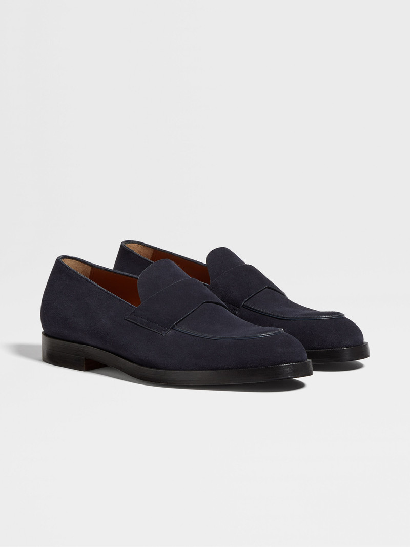 NAVY BLUE SUEDE TORINO LOAFERS 3