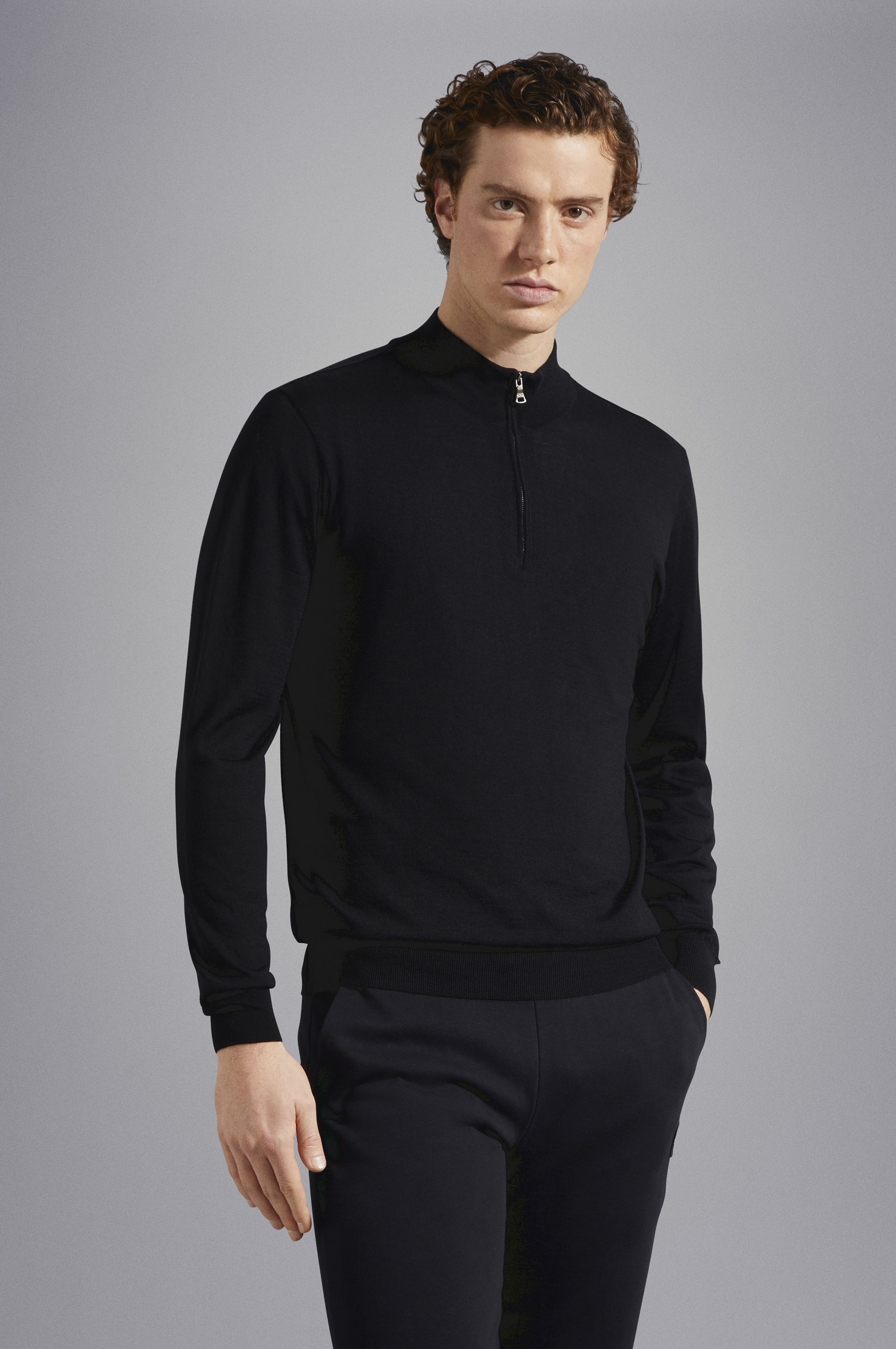 WINTER SUMMER MERINO WOOL EXTRA-FINE HALF ZIP SWEATER - 6