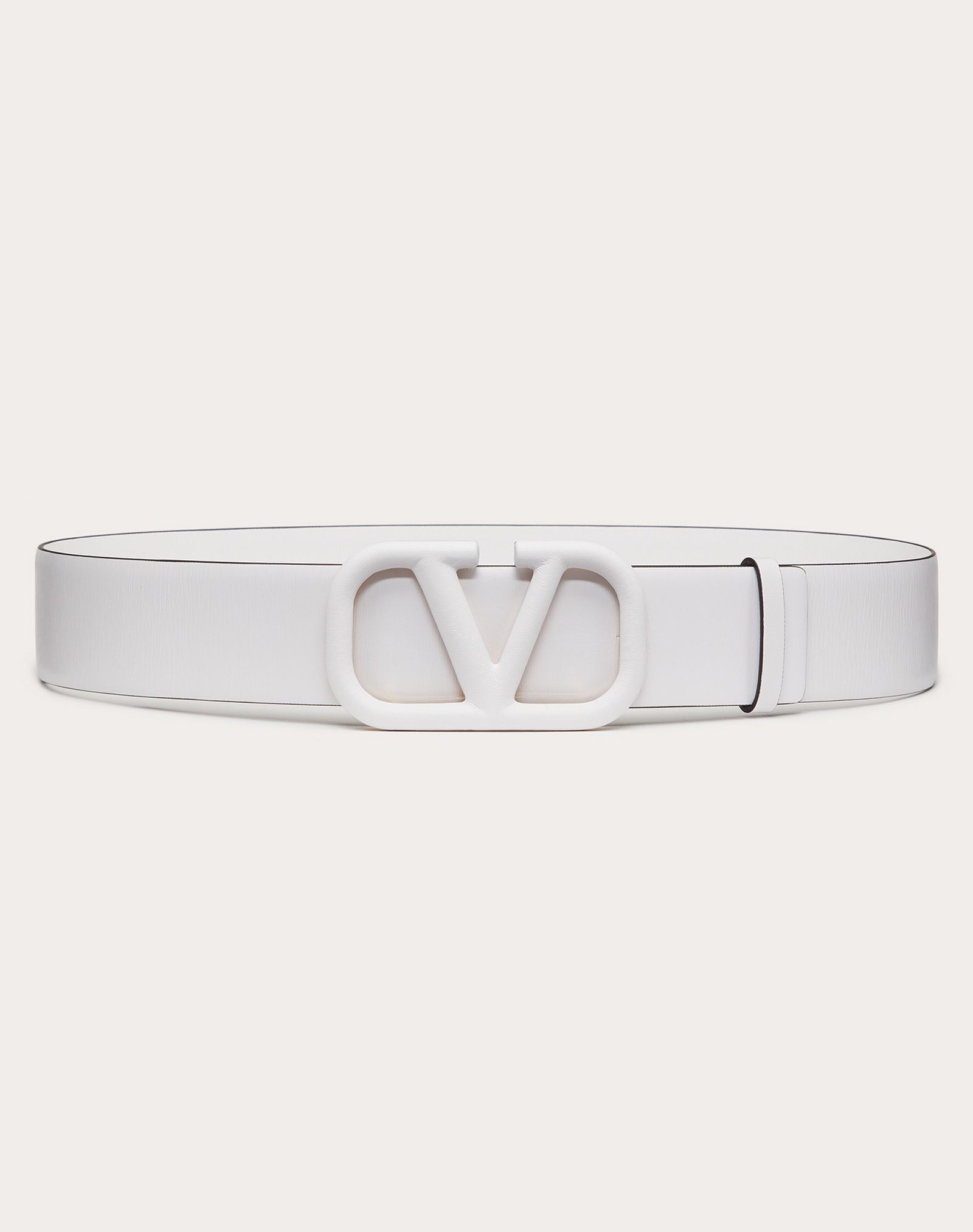 VLOGO SIGNATURE BELT IN GLOSSY CALFSKIN 40MM - 1