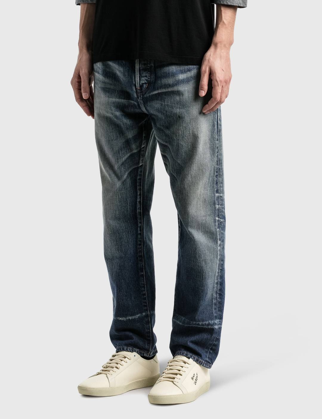 Straight-Fit Jeans In Dirty Winter Blue Denim - 2