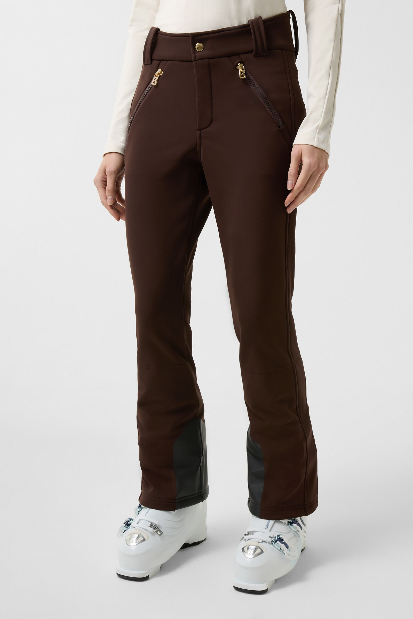 Hazel Softshell ski pants in Dark brown - 1