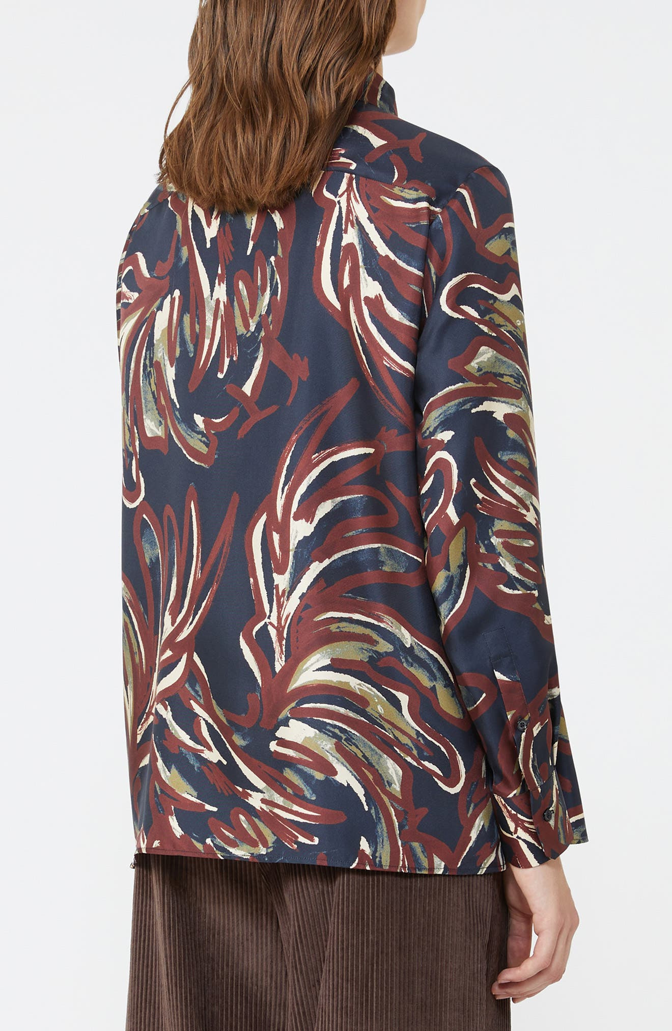 Weekend Max Mara Rive Print Shirt in Ultramarine at Nordstrom - 2