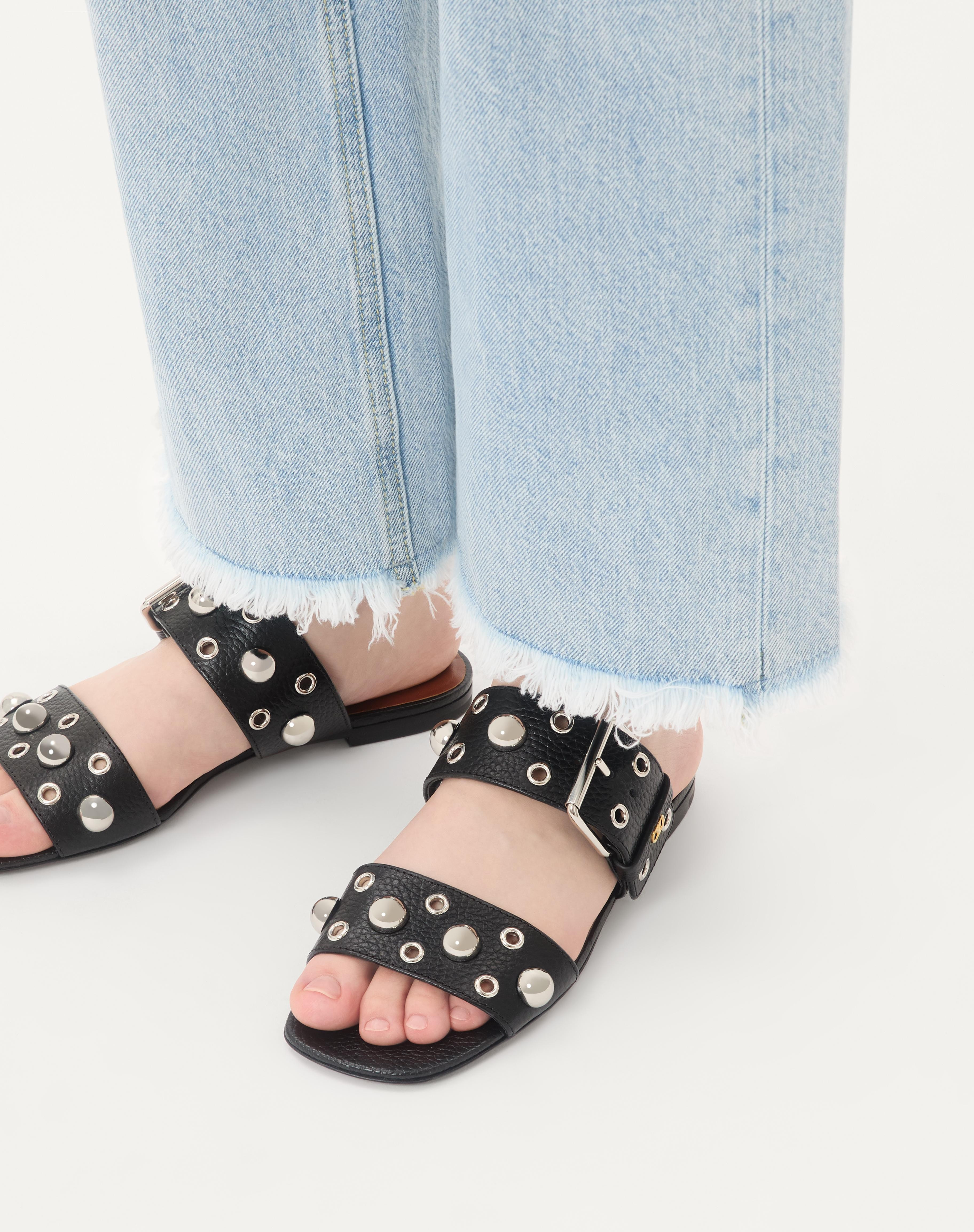 NELLCÔTE SLIDE SANDAL IN GRAINY CALFSKIN - 2