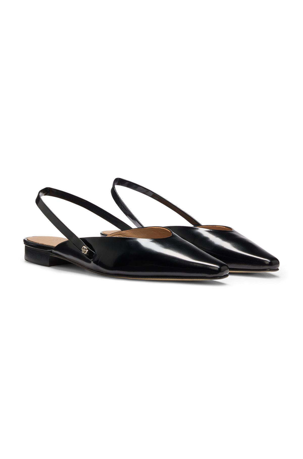 SLINGBACK BALLERINA PUMPS IN LEATHER - 2