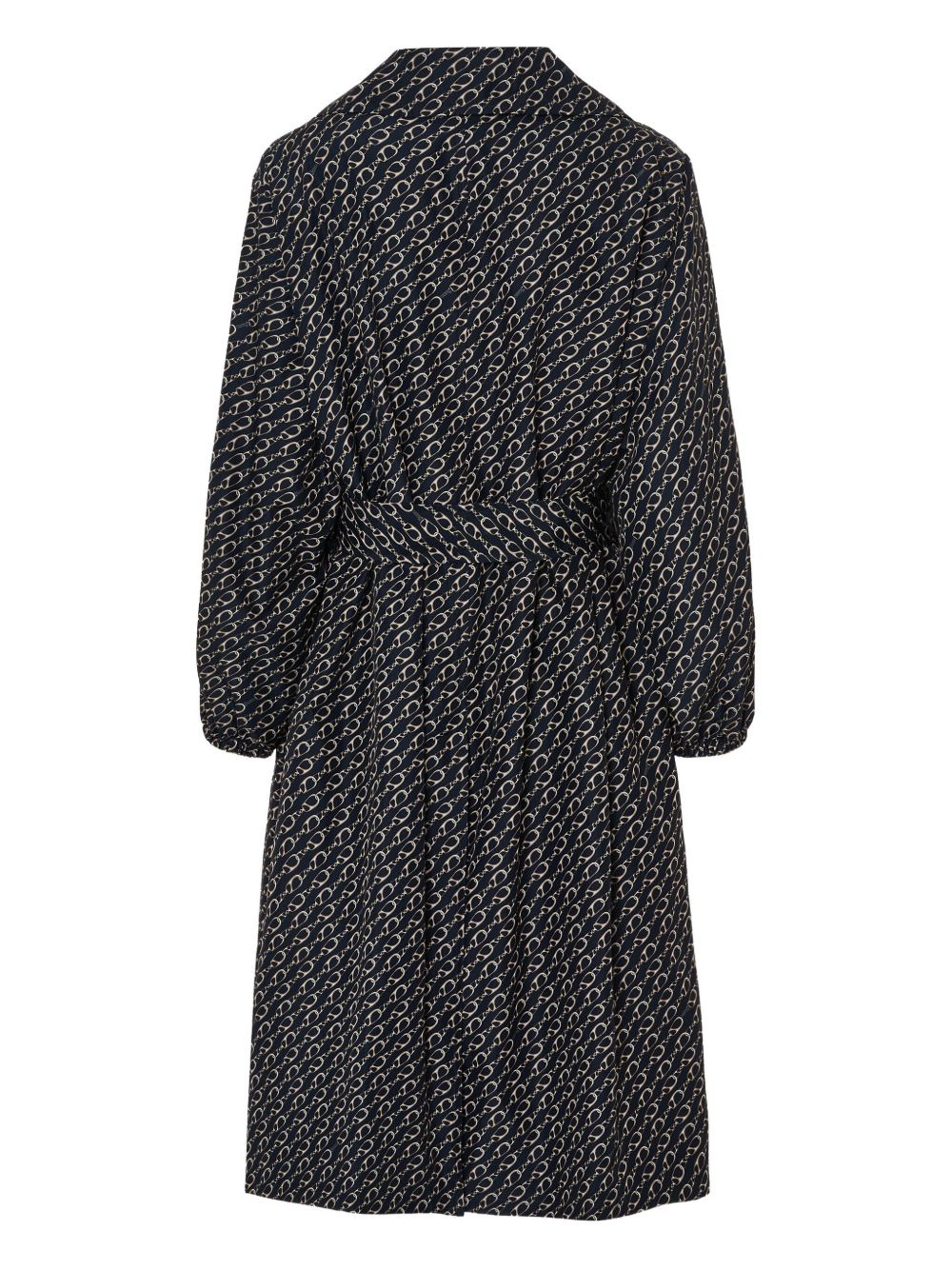 chain-print belted trench coat - 2