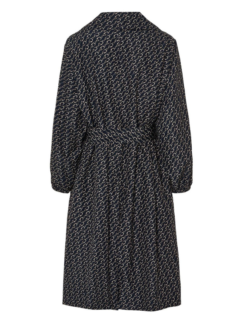 Herno chain-print belted trench coat outlook