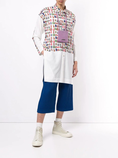 ISSEY MIYAKE press print longline shirt outlook