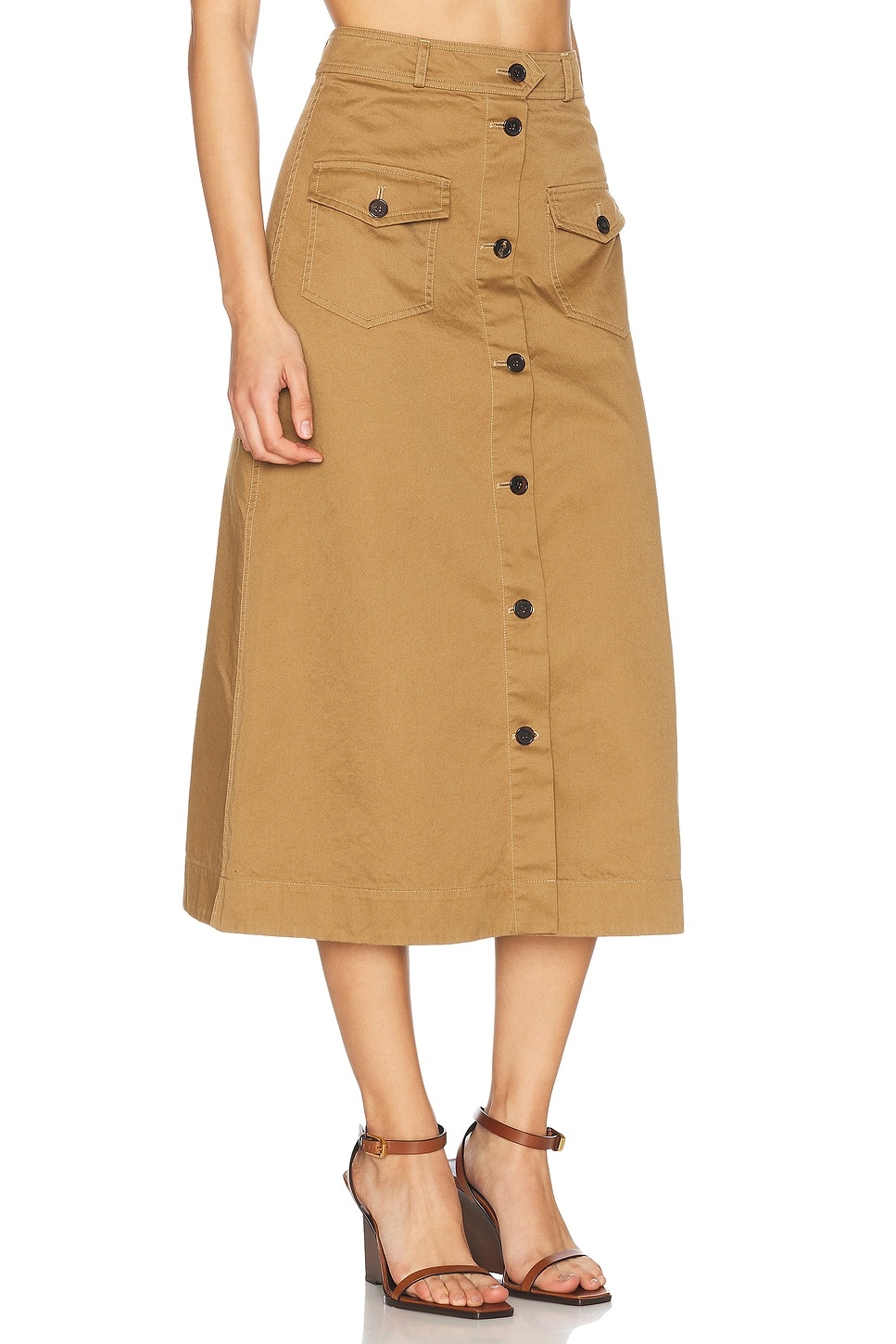 Button Down Midi Skirt - 2