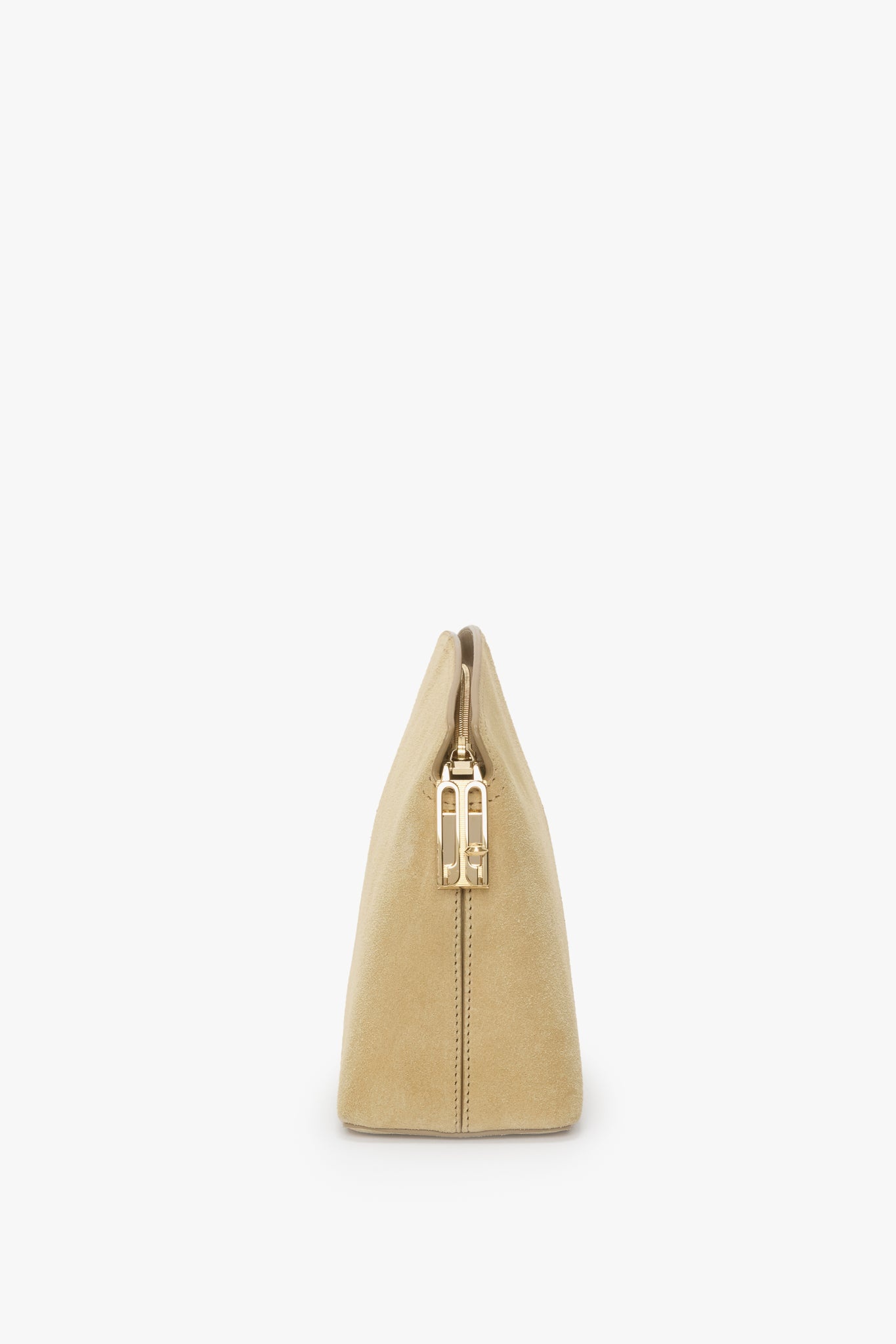 Victoria Clutch Bag In Sand Suede - 4