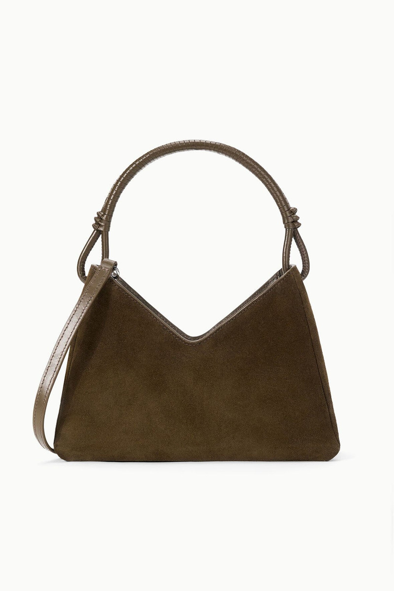 STAUD VALERIE SHOULDER BAG TRUFFLE SUEDE 1