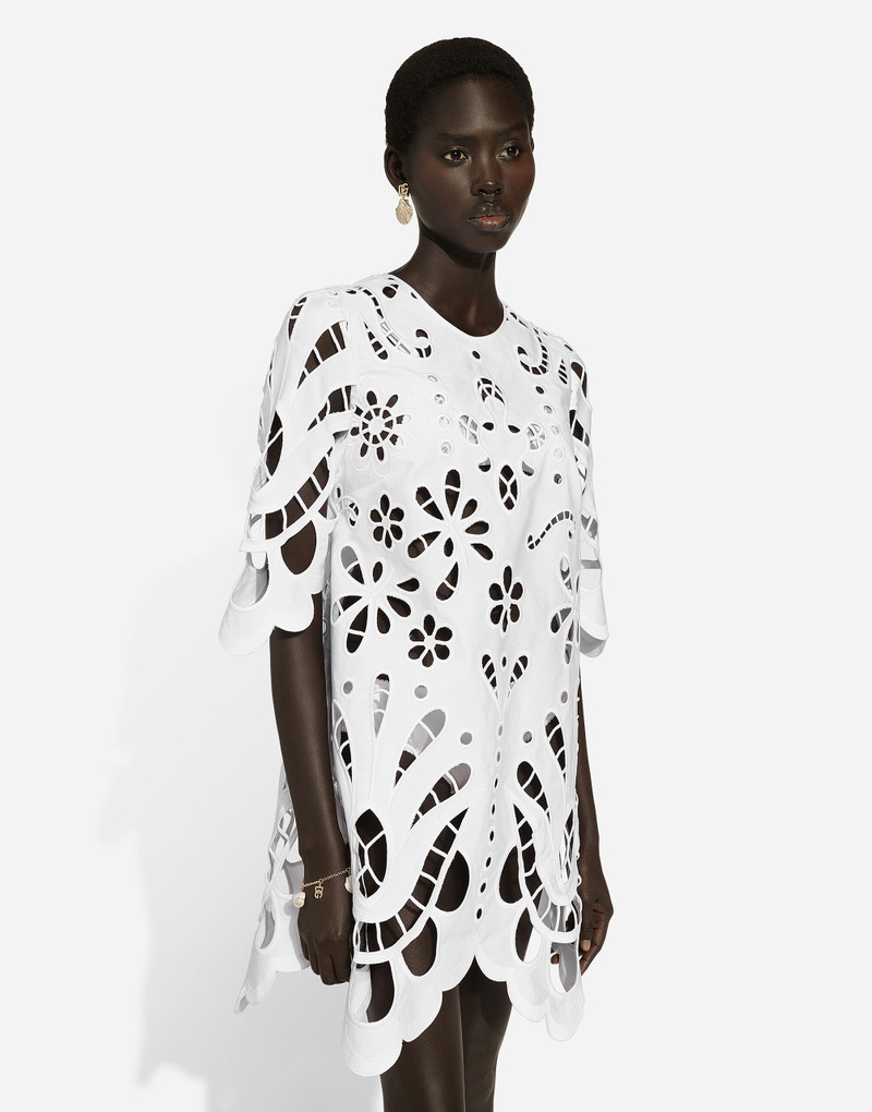 Cotton midi dress with cut-out detailing 4