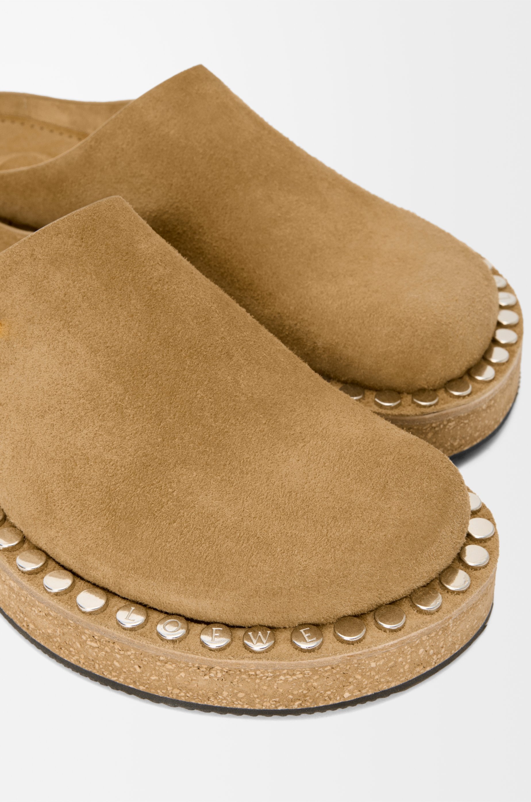 Rivet mule in calfskin suede - 5