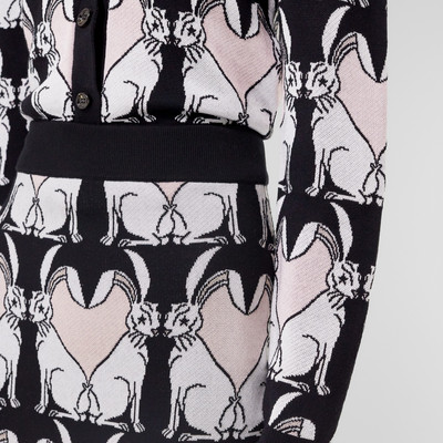 Burberry Rabbit Viscose and Wool Blend Jacquard Pencil Skirt outlook
