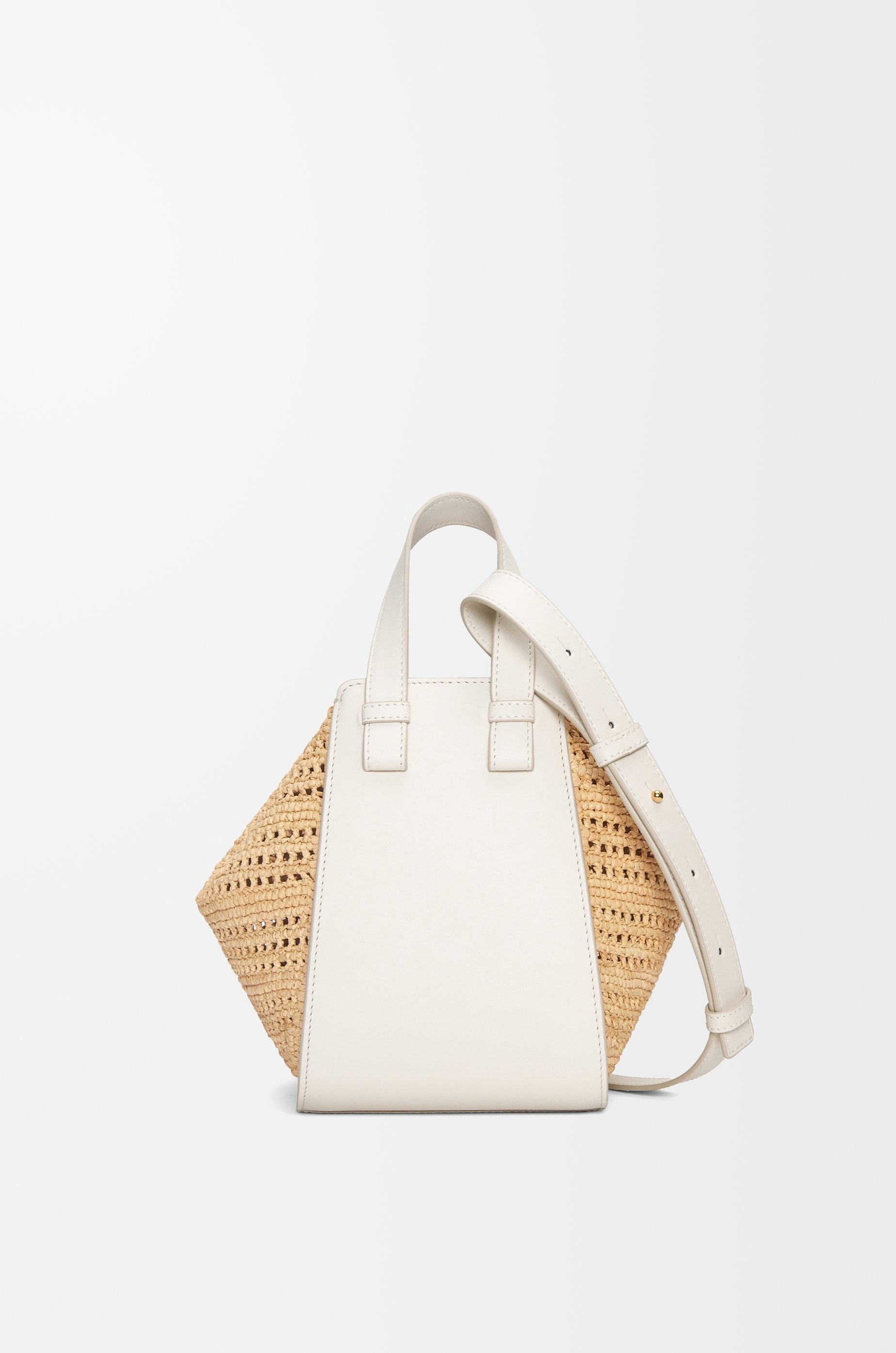 Compact Hammock bag in raffia and calfskin - 6