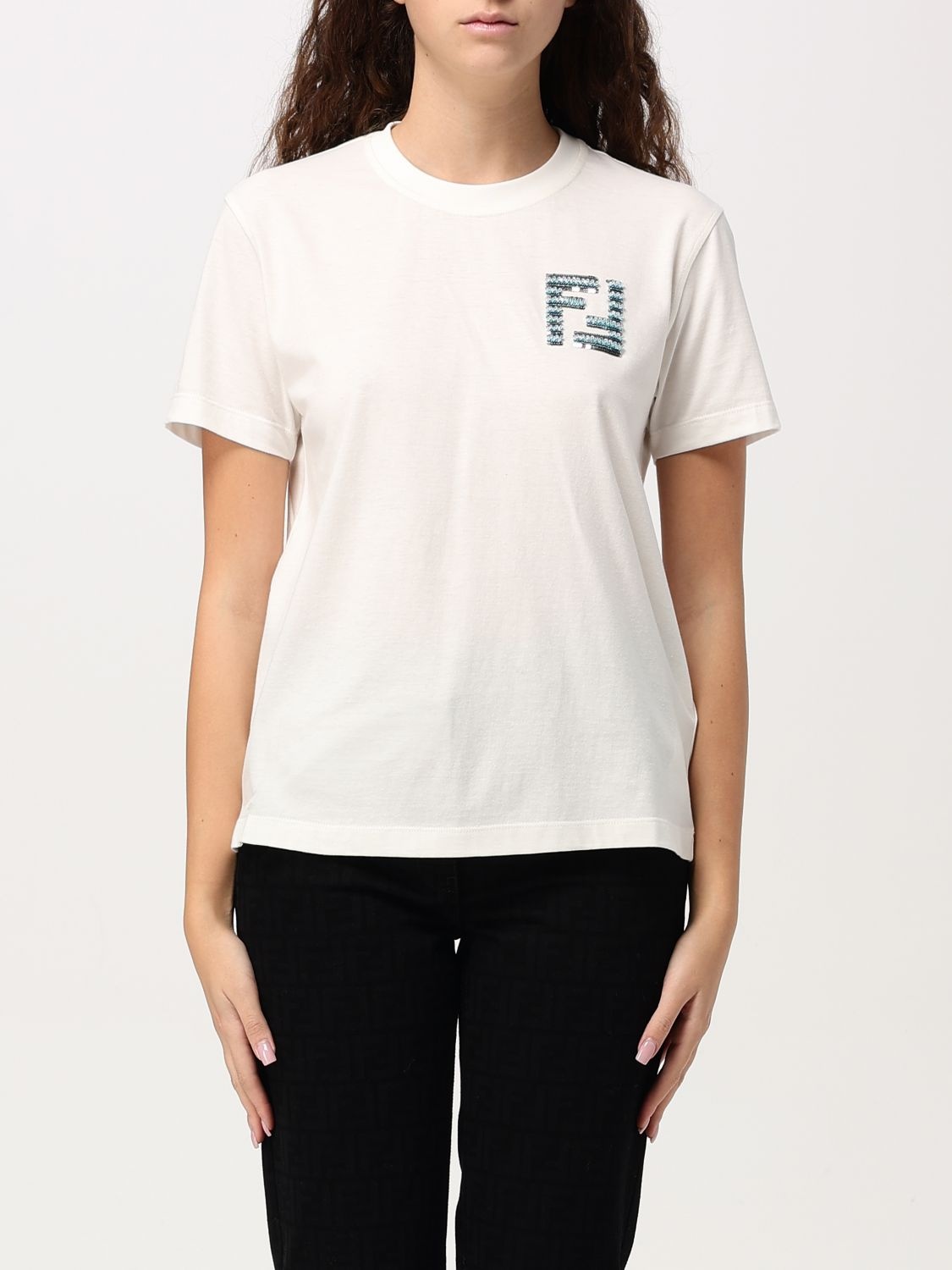 FENDI T-shirt woman Fendi giglio REVERSIBLE