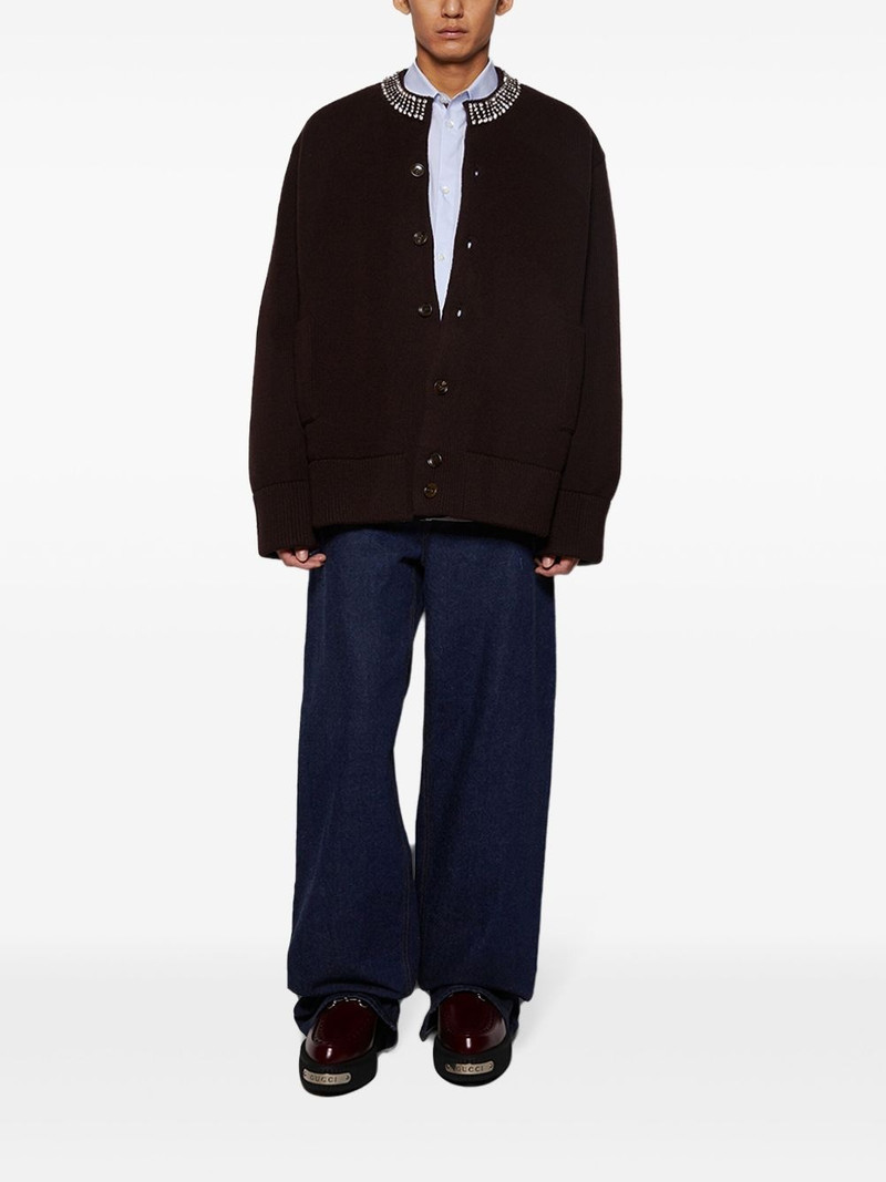 GUCCI embellished-collar cardigan outlook