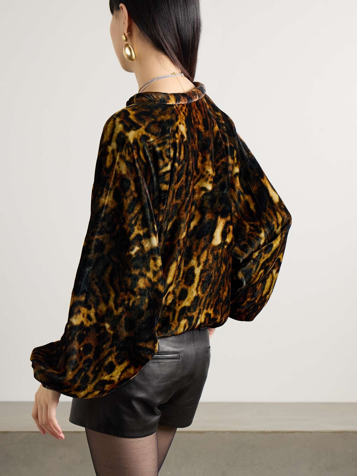 Dabia leopard-print velvet sweatshirt - 3