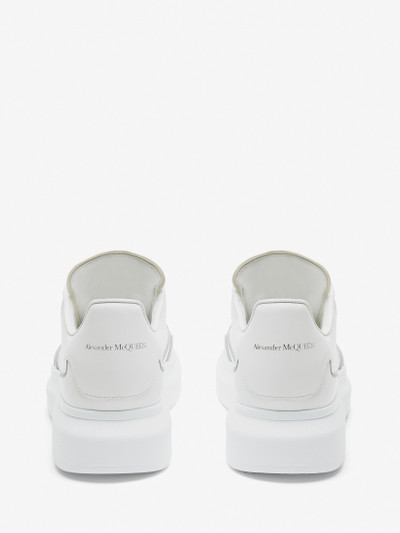 Alexander McQueen Men's Oversized Sneaker in White/silver outlook
