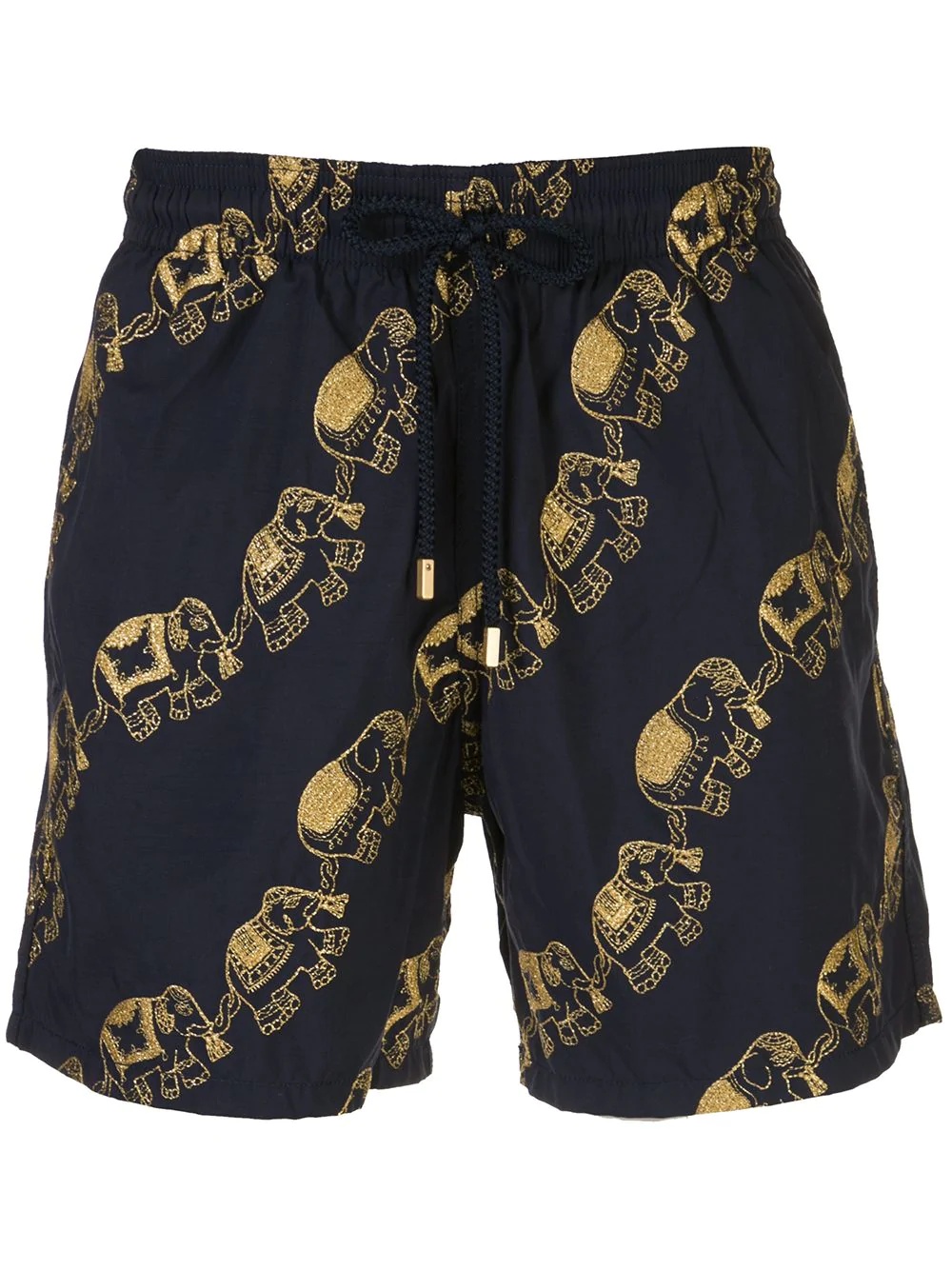 elephant embroidered swim shorts - 1